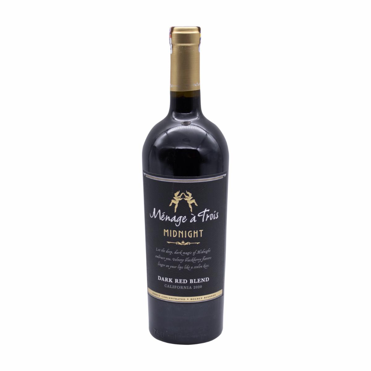Vino Tinto Midnight Dark Red Blend MÉNAGE Á TROIS 750 Ml