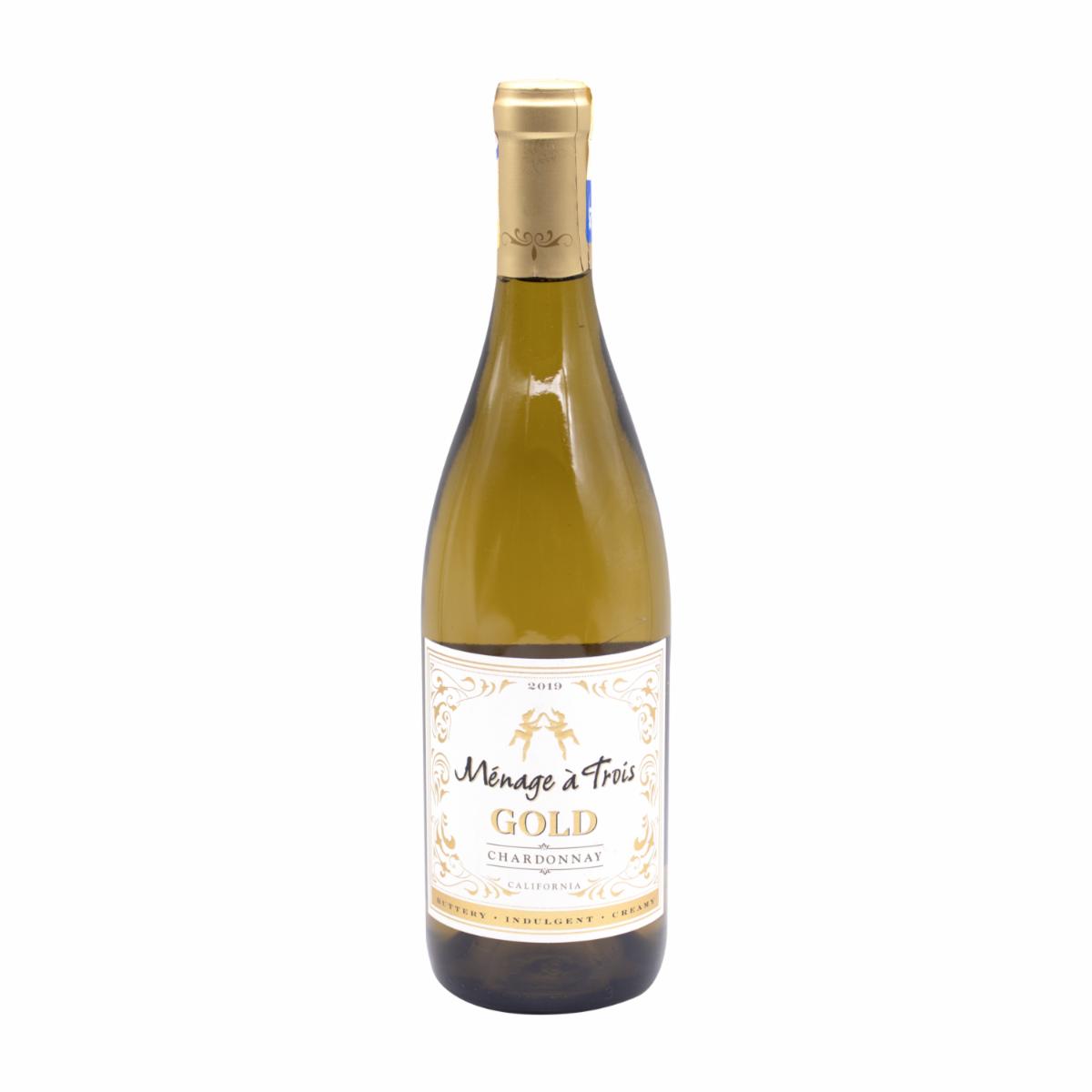 Vino Blanco Gold Chardonnay MÉNAGE Á TROIS 750 Ml