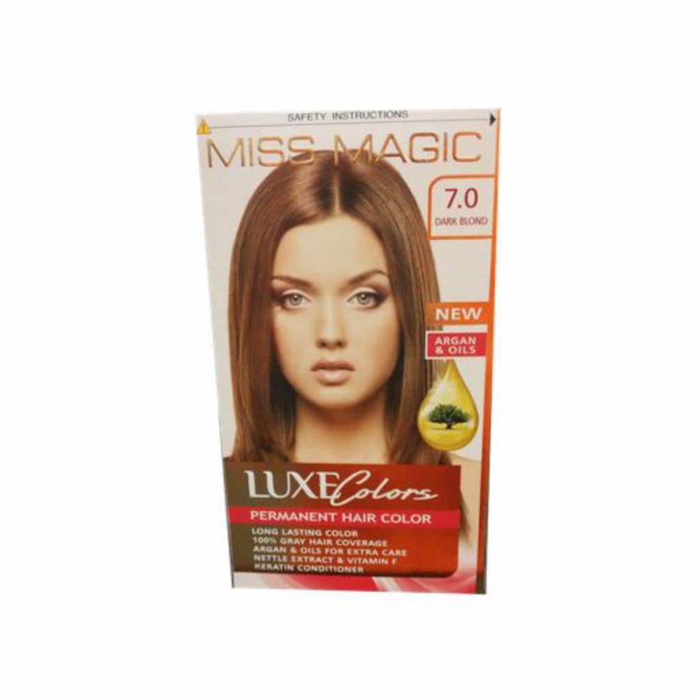 Tinte De Cabello MISS MAGIC LUXE COLORS Colors Rubio Oscuro 7.0 - Supermaxi