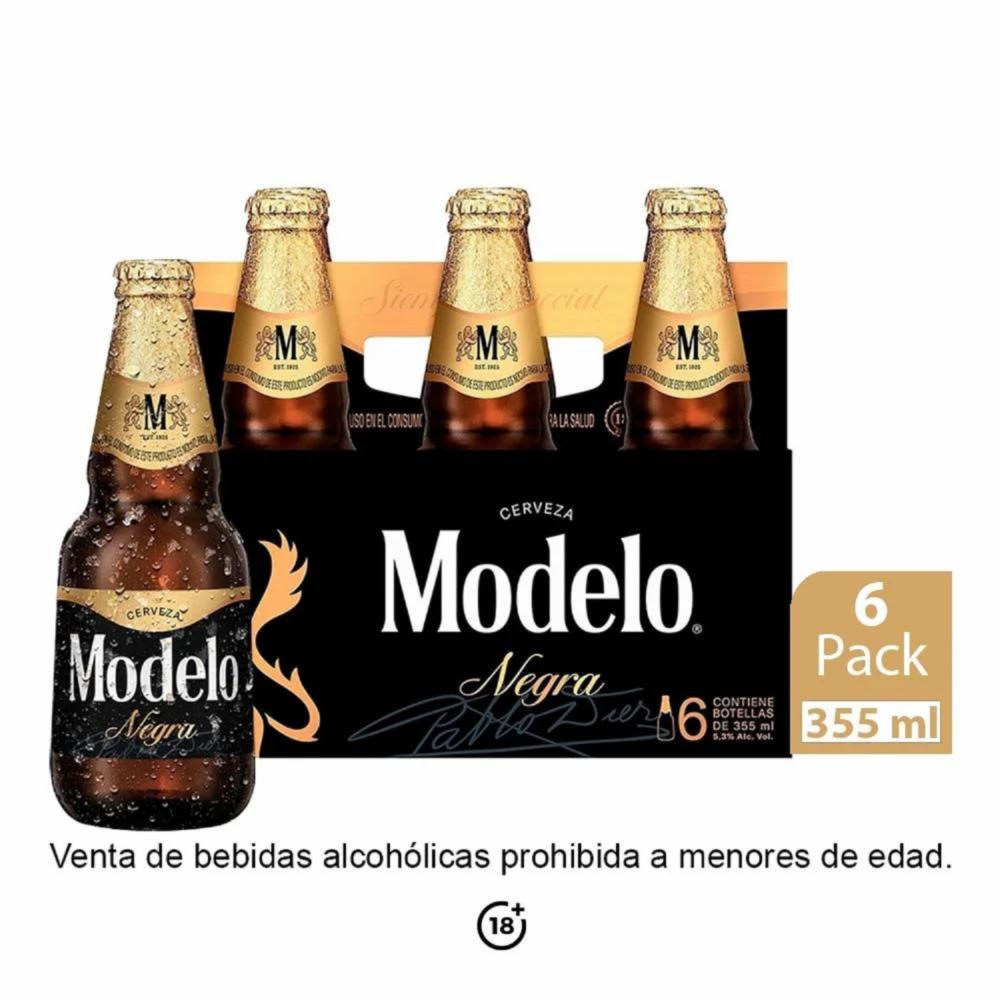 Cerveza Importada Negra Modelo 6 X 355 Ml