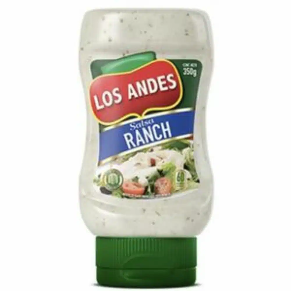 Salsa Ranch Baja En Azúcar Sin Gluten LOS ANDES 350 G