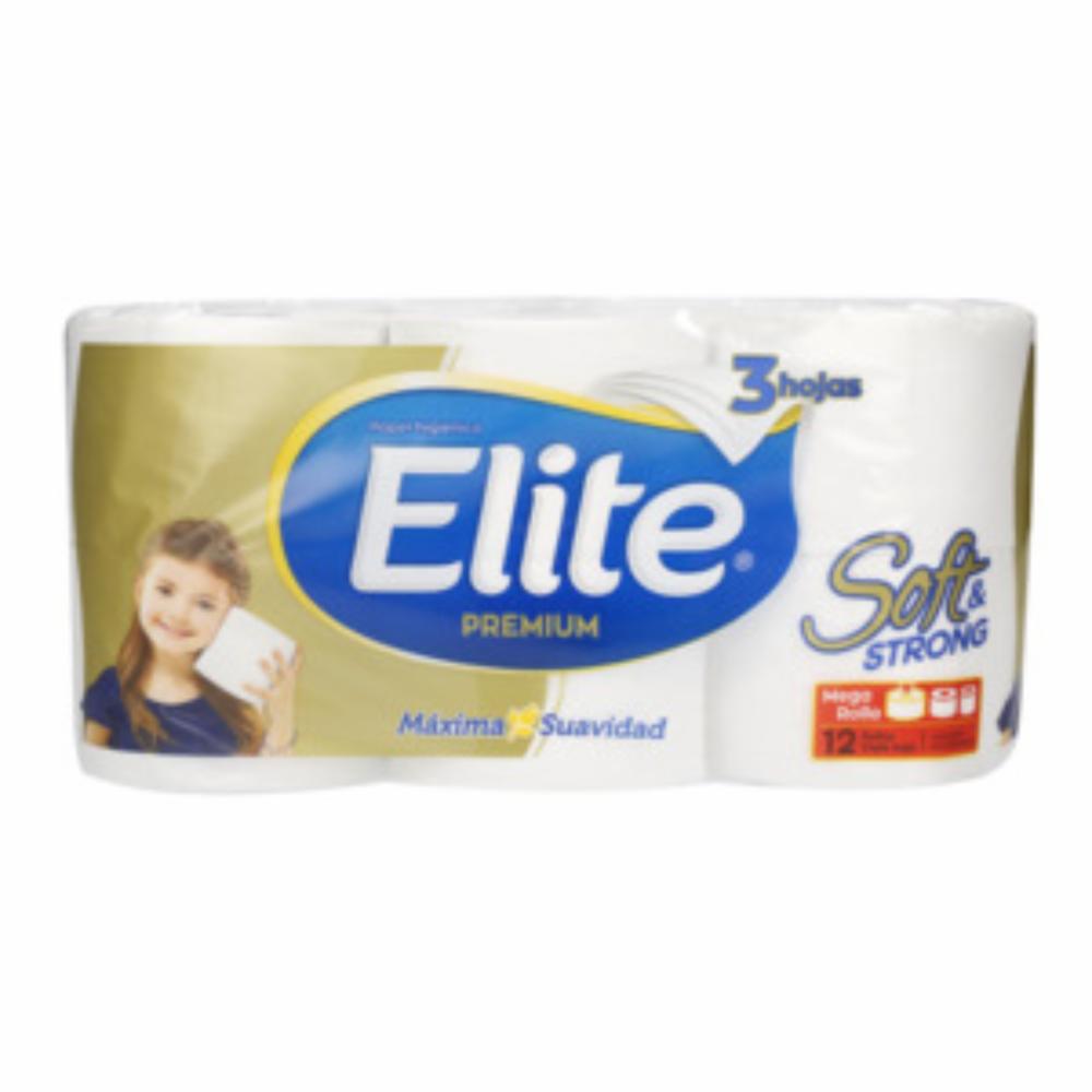 Papel Higiénico Soft & Strong Mega Rollo Triple Hoja ELITE 12 Rollos