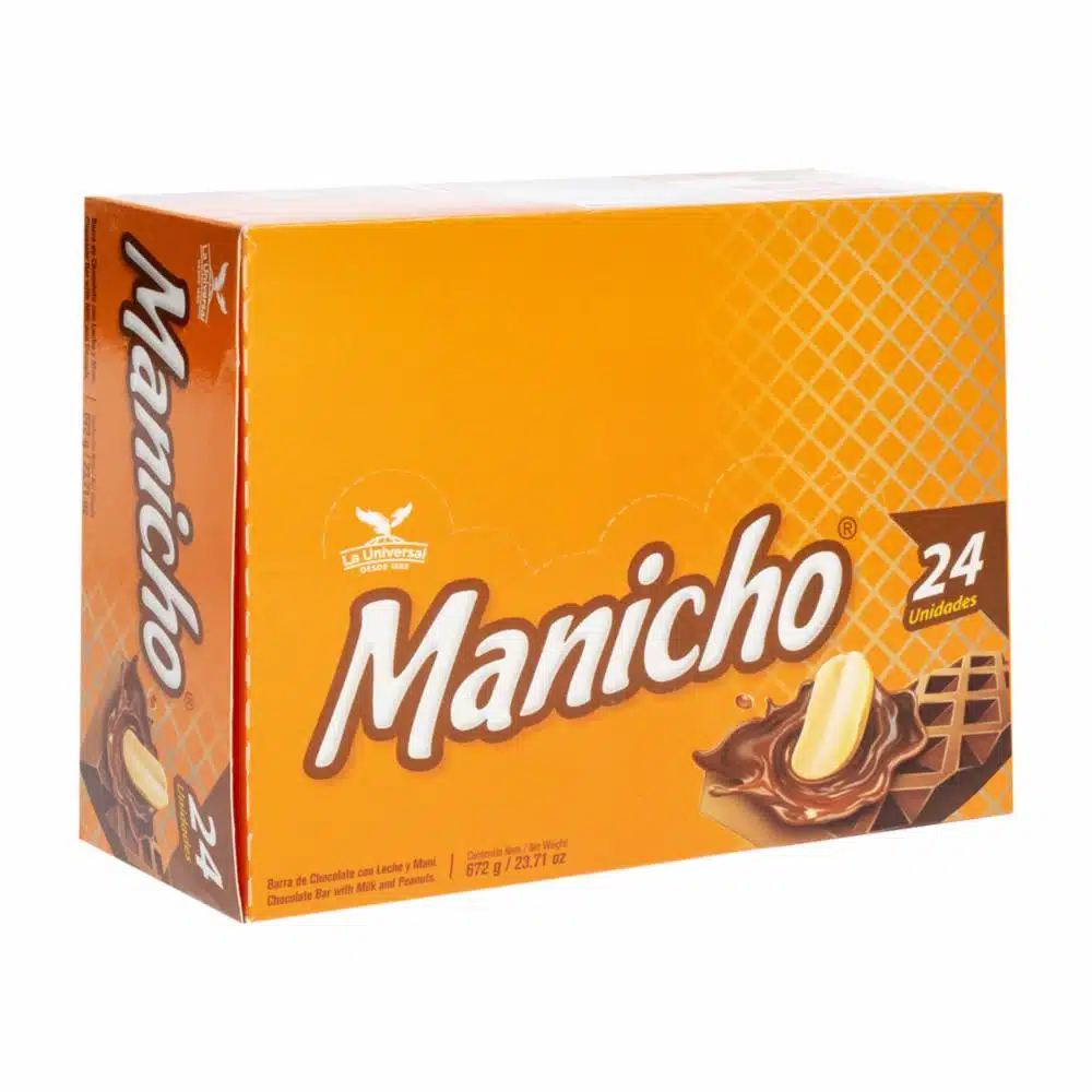 Chocolate Con Maní MANICHO 24 Uds X 28 G
