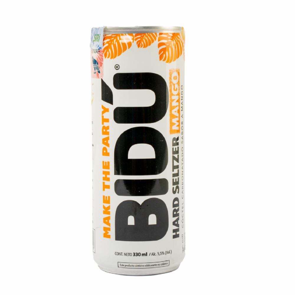 Coctel Carbonatado Mango Hard Seltzer Bidu Lata