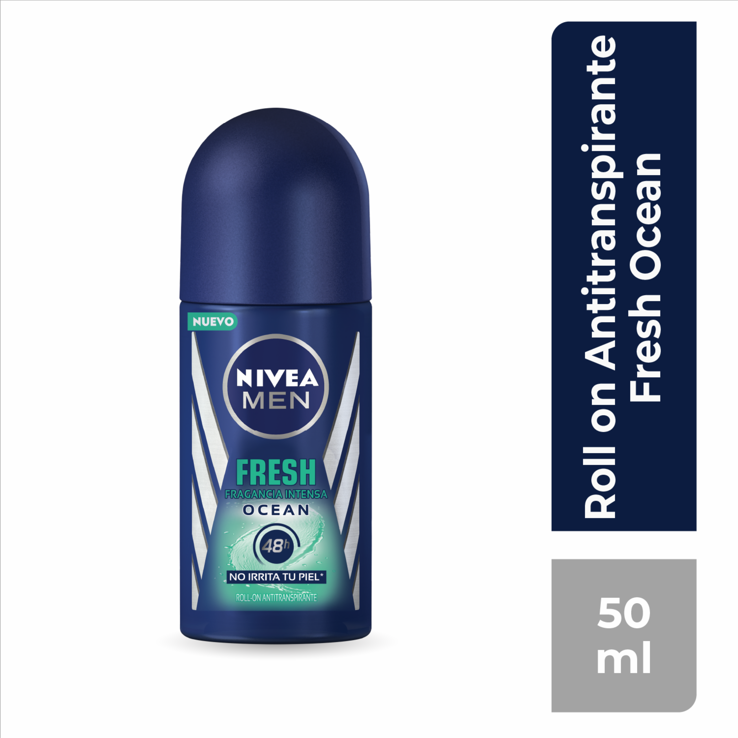Desodorante En Roll On Para Caballero Fresh Ocean NIVEA MEN 50 Ml