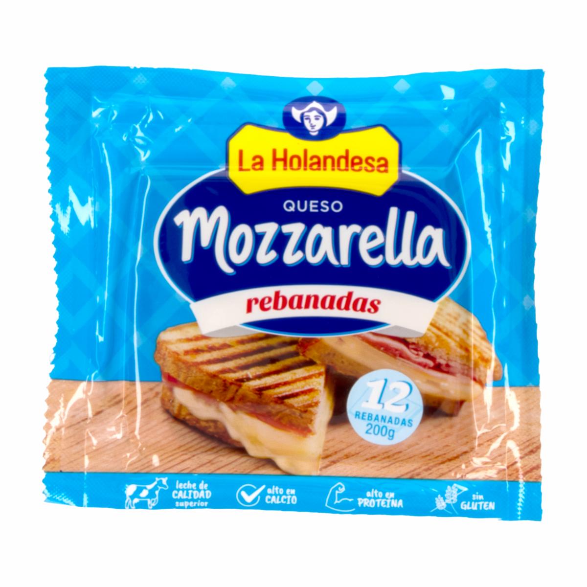 Queso Mozzarella Rebanado LA HOLANDESA 200 G