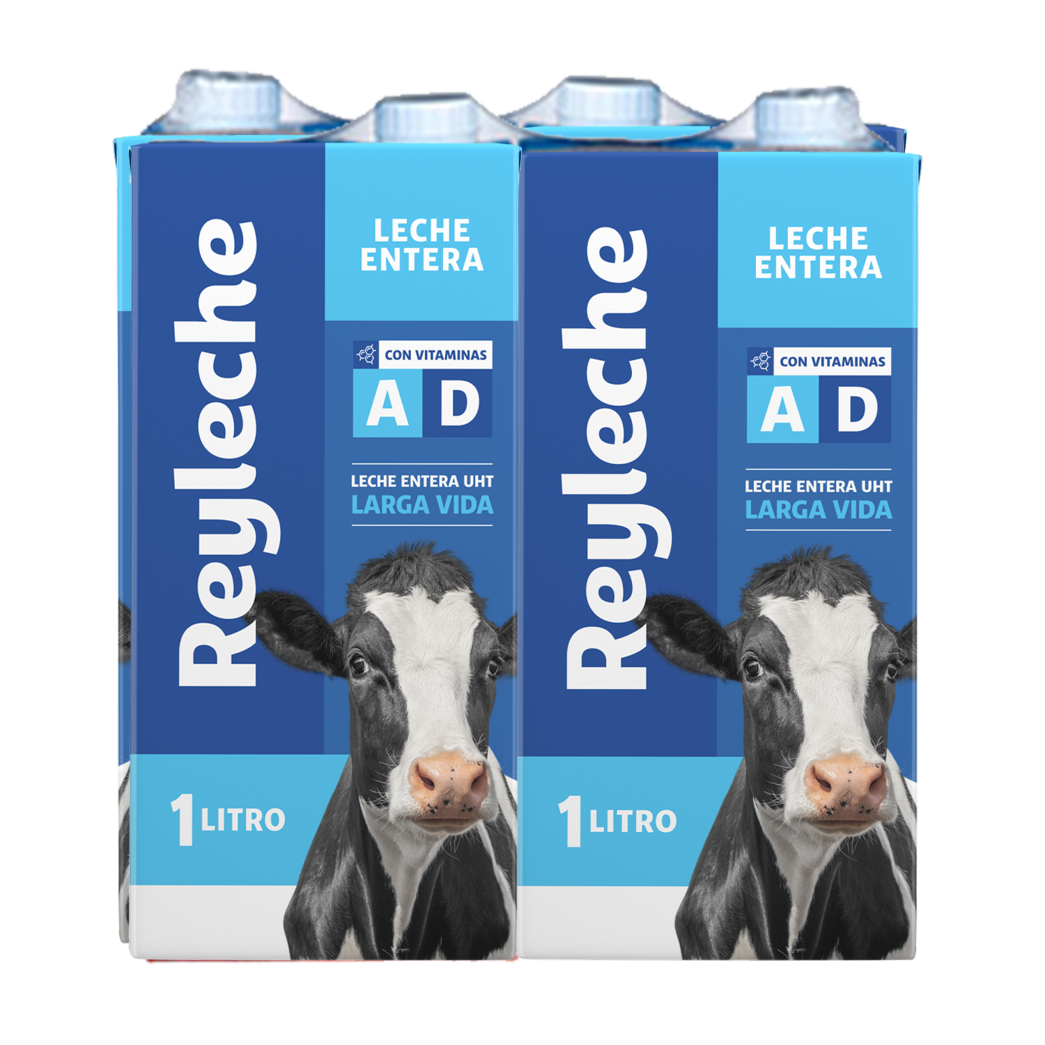 Leche Entera Larga Vida REY LECHE 4 X 1000 Ml