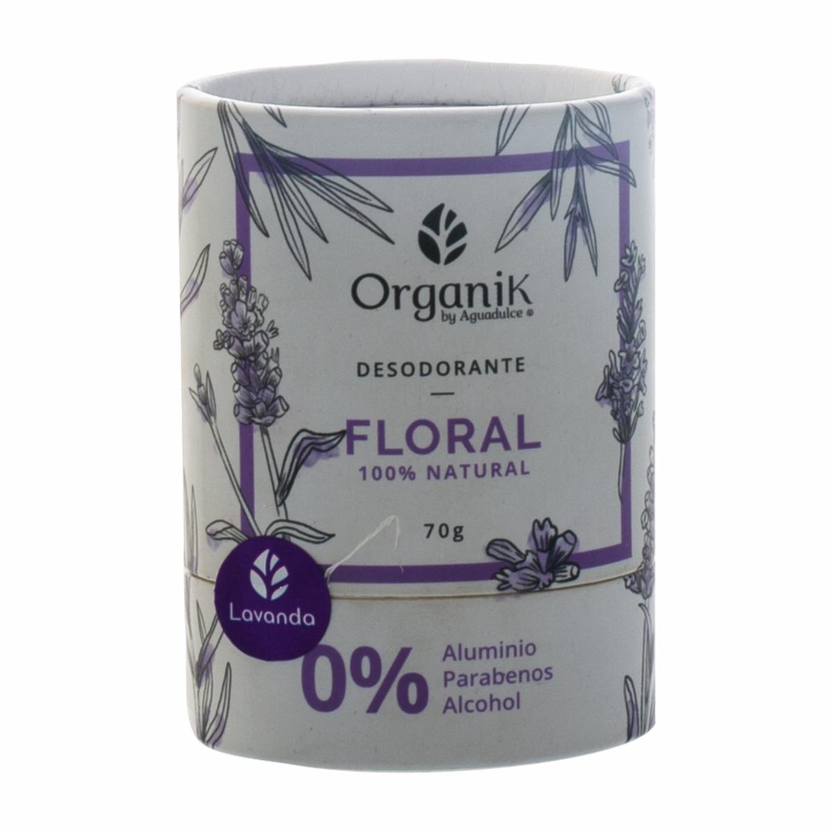 Desodorante En Barra Natural Floral ORGANIK 70 G