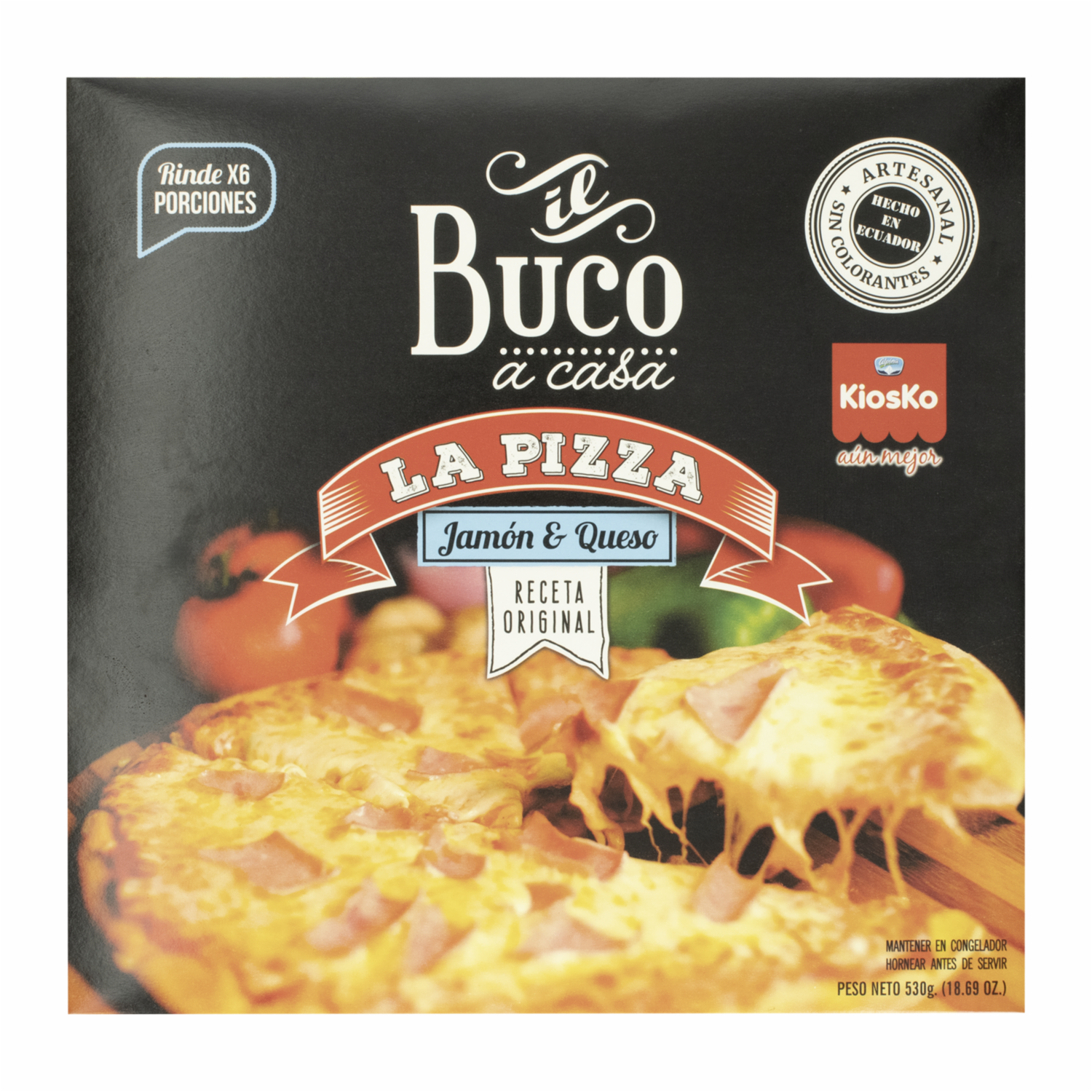Pizza De Jamón Y Queso IL BUCO 500 G