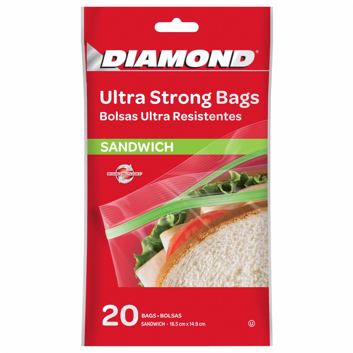 Bolsa Con Cierre Para Sandwich DIAMOND X 20 Uds