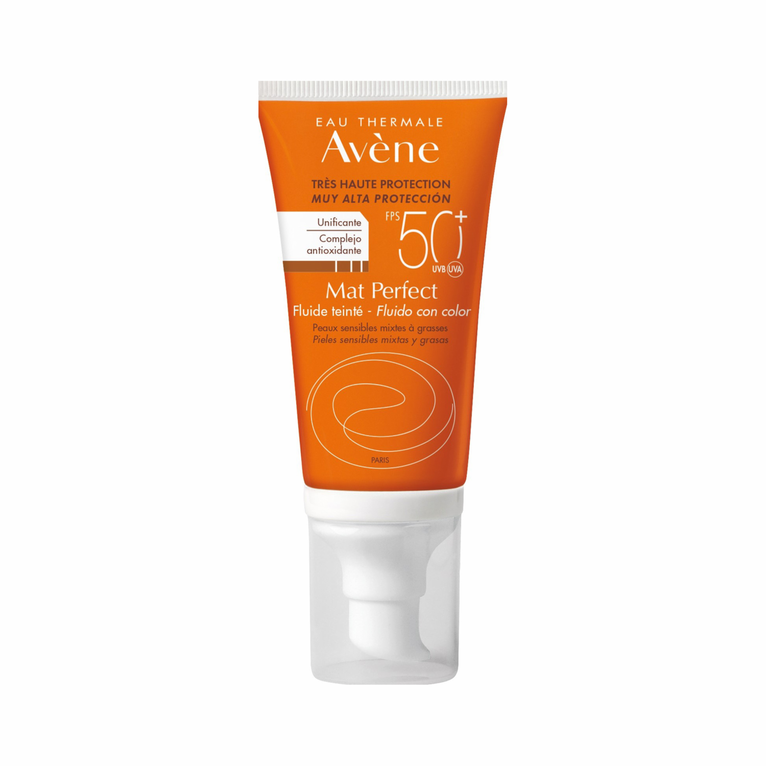 Protector Solar Fluido 50+ Tono Mate Perfect AVÈNE 50 Ml