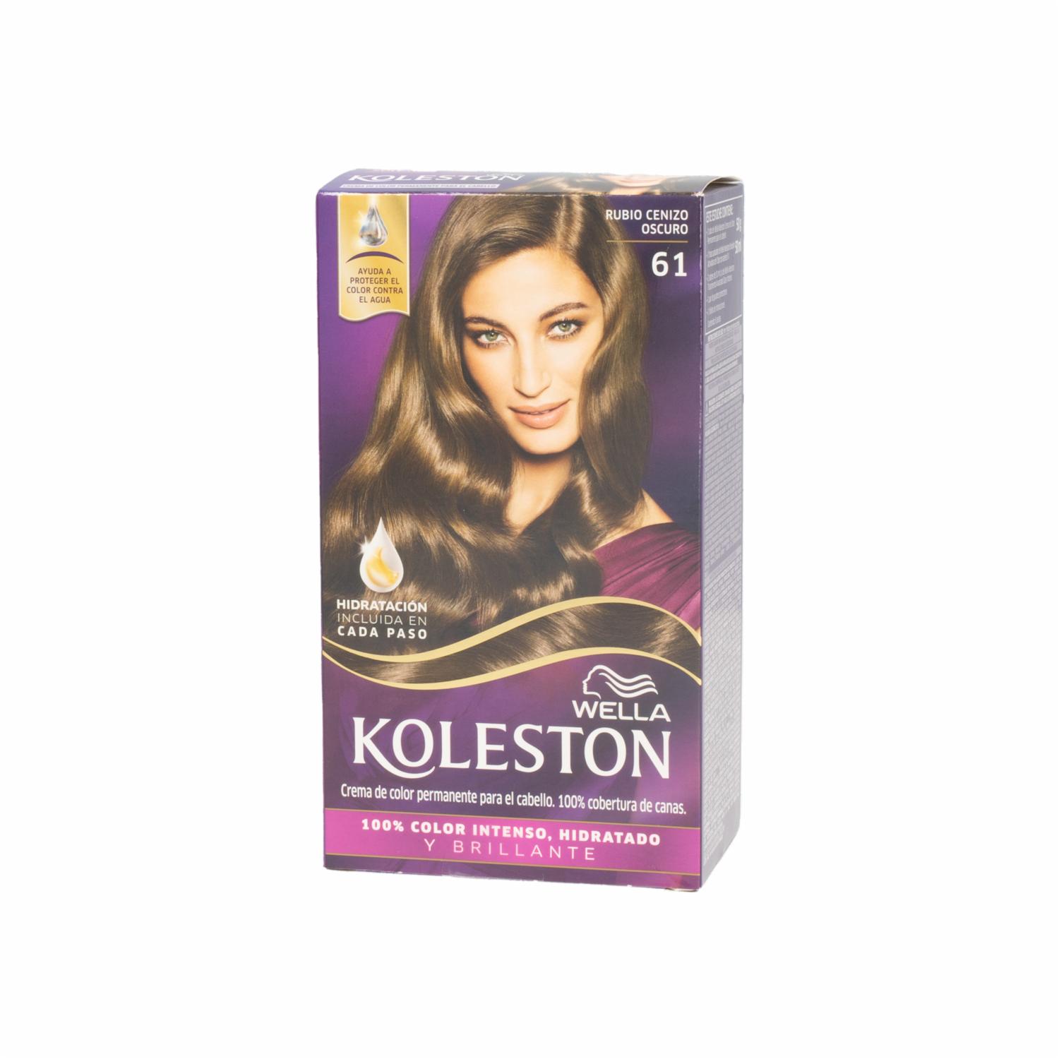 Tinte De Cabello N° 61 Rubio Cenizo KOLESTON 50 Ml