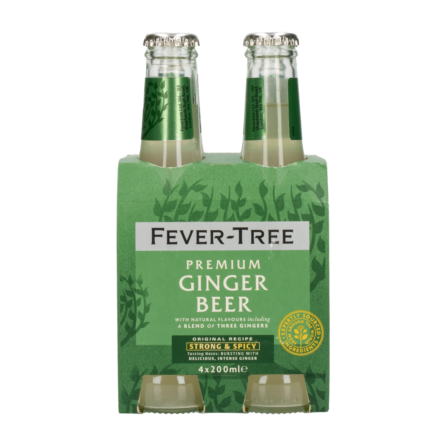 Agua Tónica 4Pack Ginger Beer Premium FEVER-TREE 4 X 200 Ml