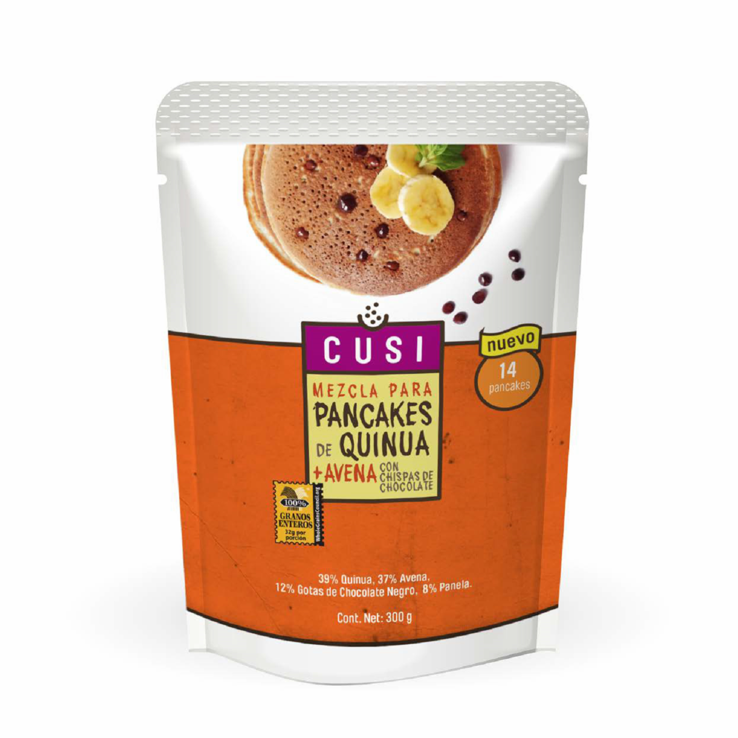 Premezcla Para Panchanes De Quinua Con Chocolate CUSI 300 G
