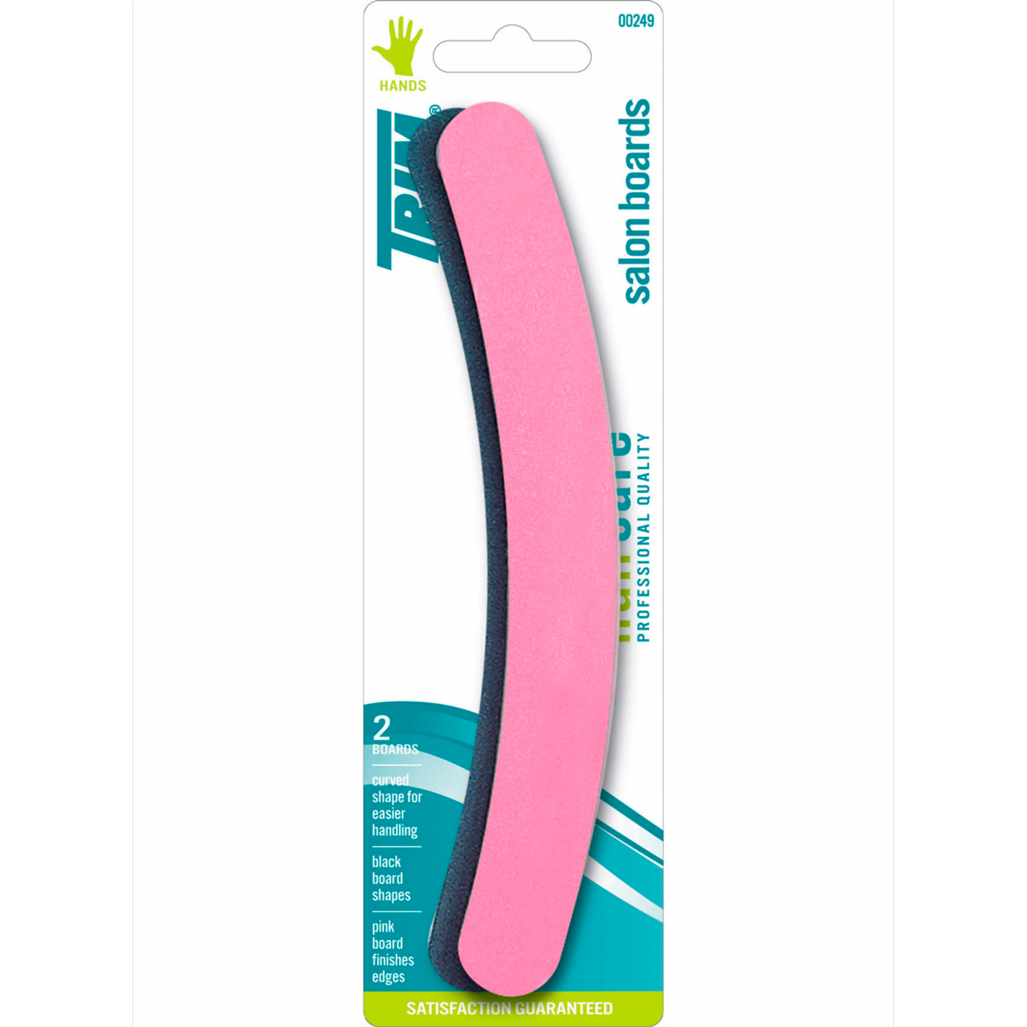 Lima De Uñas Curva Negra Y Rosada TRIM 2 Uds