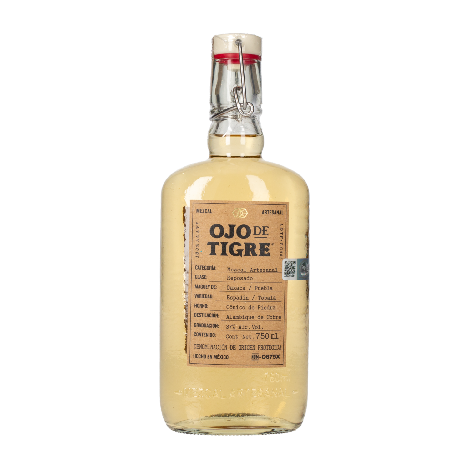 Mezcal Artesanal Reposado OJO DE TIGRE 750 Ml
