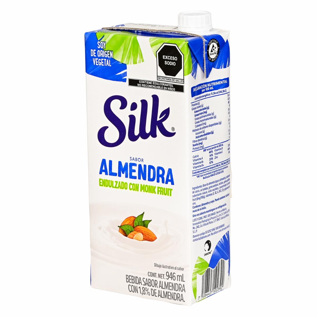 Bebida De Almendra Sin Azúcar Monk Fruit SILK Tetrapak