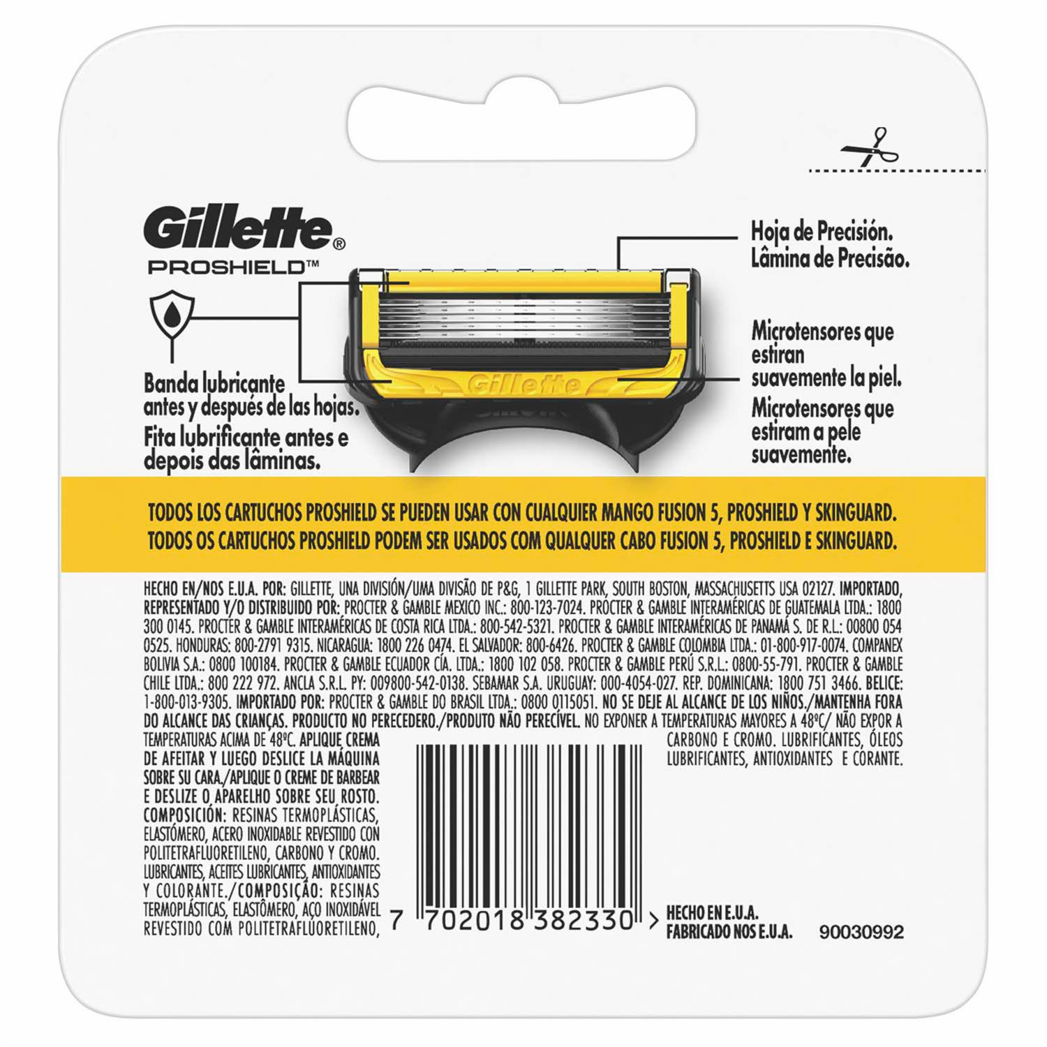 Repuestos De Afeitadora Fusión Proshld GILLETTE X 4 Uds