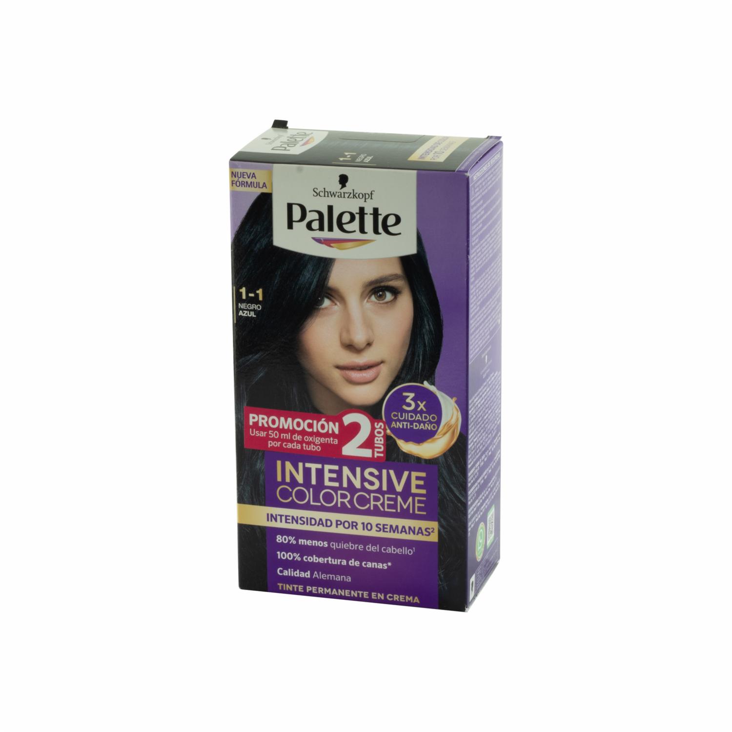 Tinte De Cabello Tubo Cc 1-1 Negro Azulado PALETTE 110 Ml