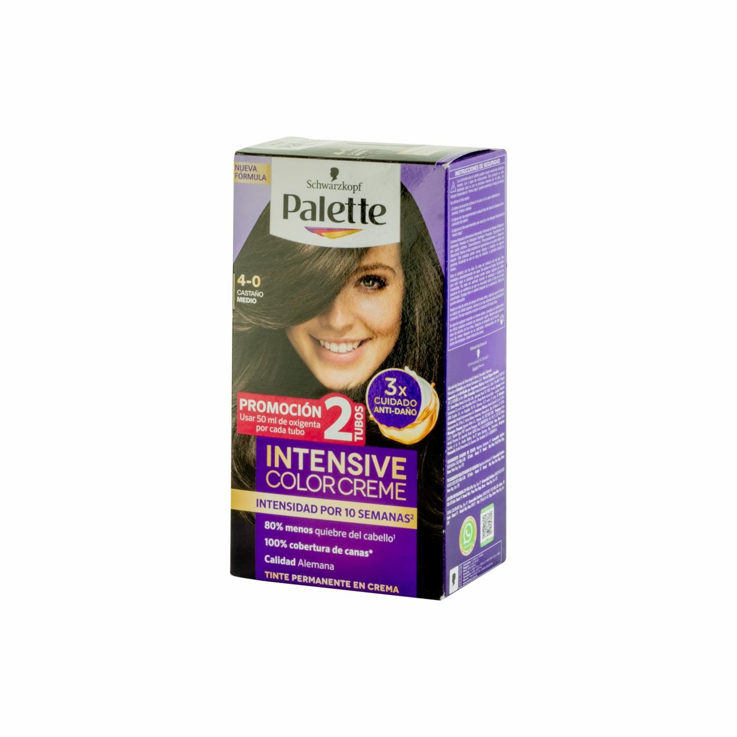 Tinte De Cabello Palette Doble Tubo Castan Med 4-0 PALETTE Color Castan Med 4-0