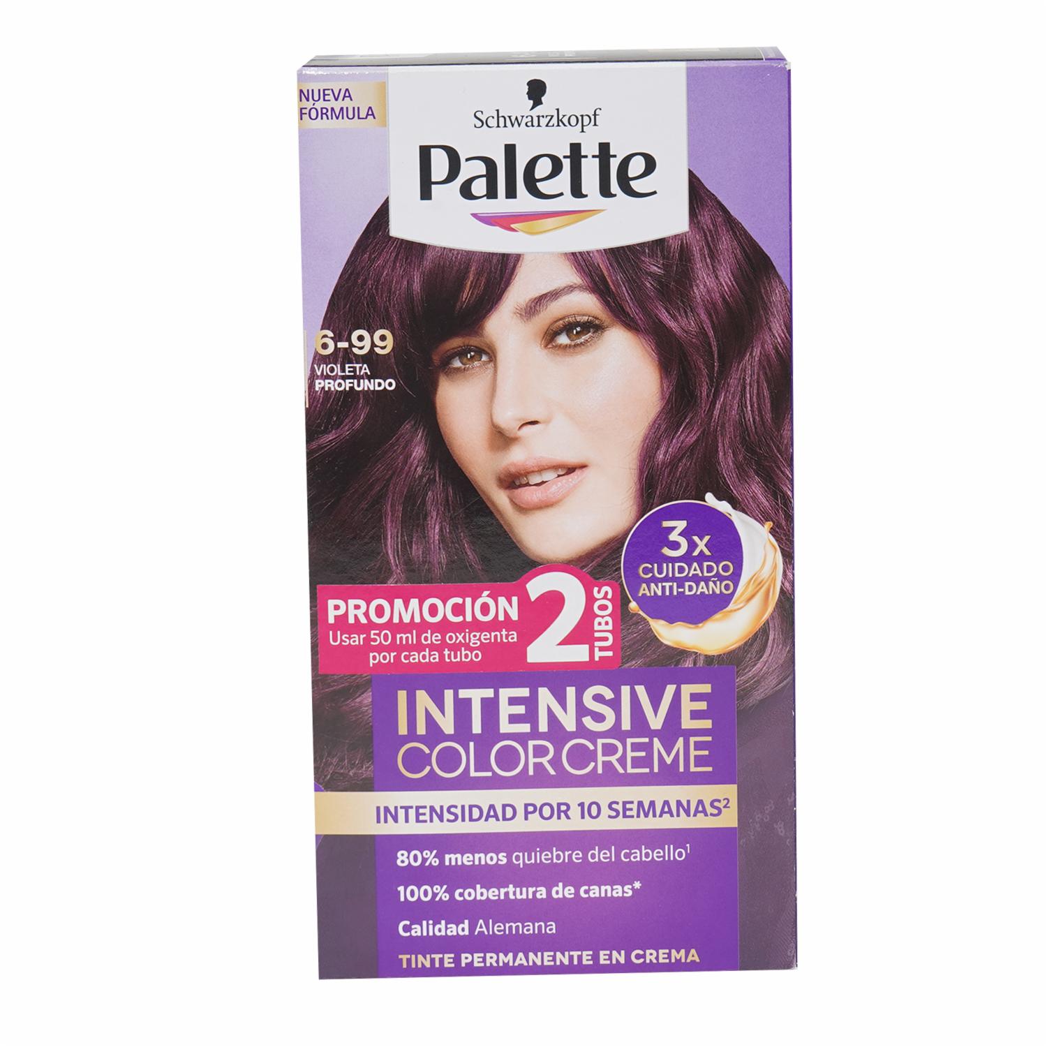 Tinte De Cabello Palette Doble Tubo Violeta Prof 6-99 PALETTE Color Violeta Prof 6-99