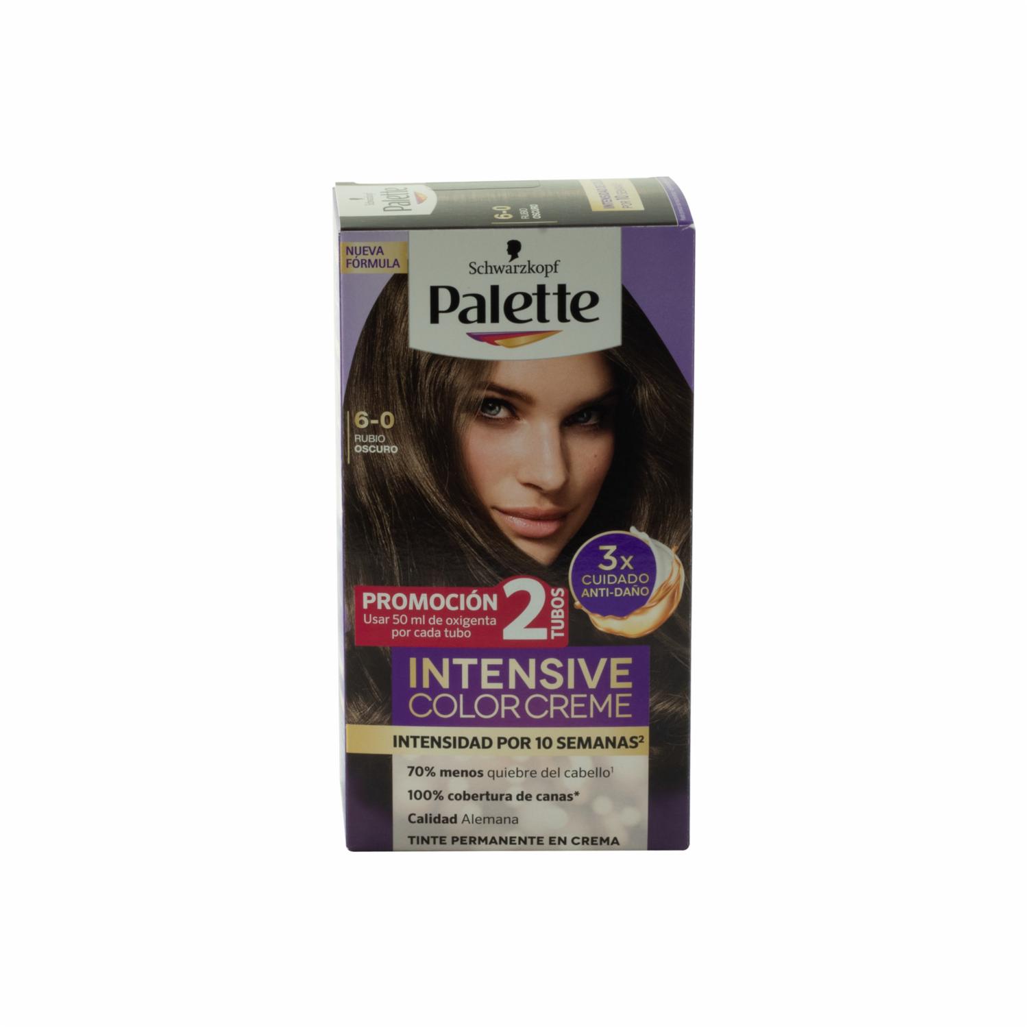 Tinte De Cabello Palette Doble Tubo Rubio Osc 6-0 PALETTE Color Rubio Osc 6-0