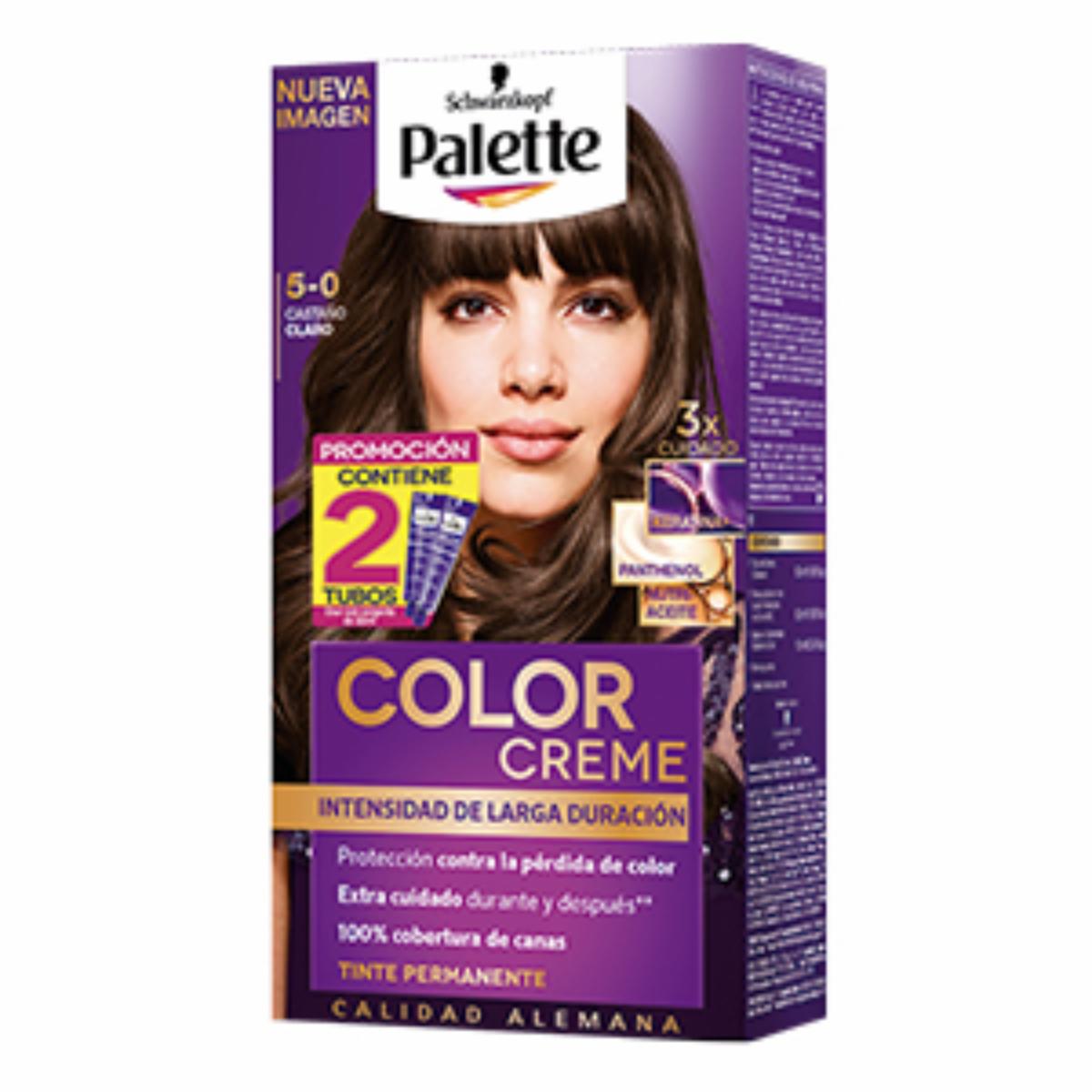 Tinte De Cabello Tono Castaño Claro 5-0 PALETTE Unidad