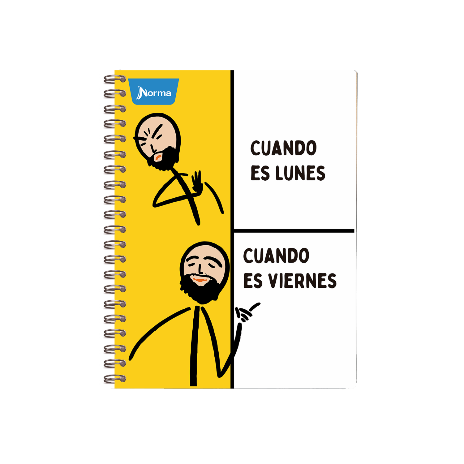 Cuaderno Universitario Argollado Cuadros NORMA 60 Hojas