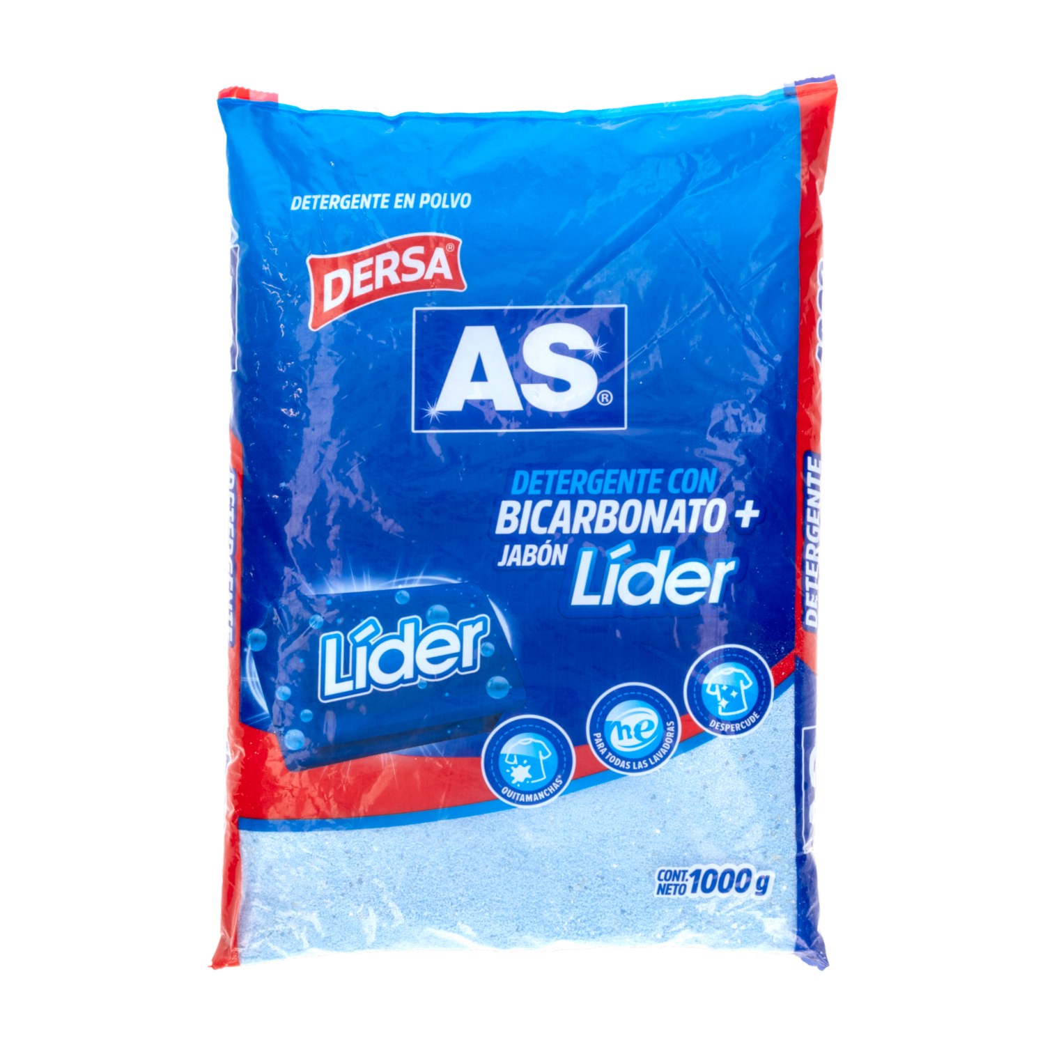 Detergente En Polvo Dersa Bicarbonato + Jabón Líder DERSA 1000 G