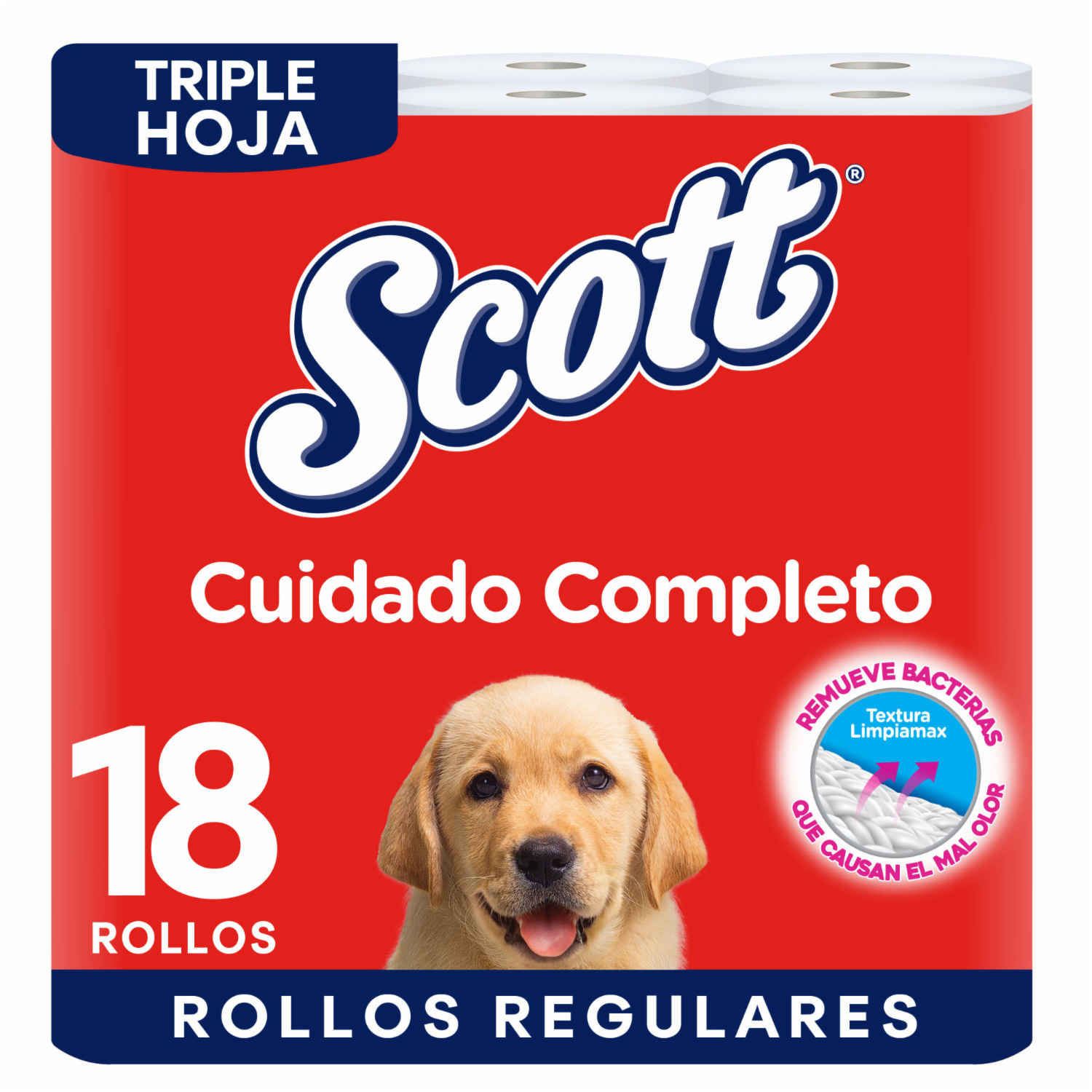 Papel Higiénico Cuidado Completo Triple Hoja SCOTT 18 Rollos
