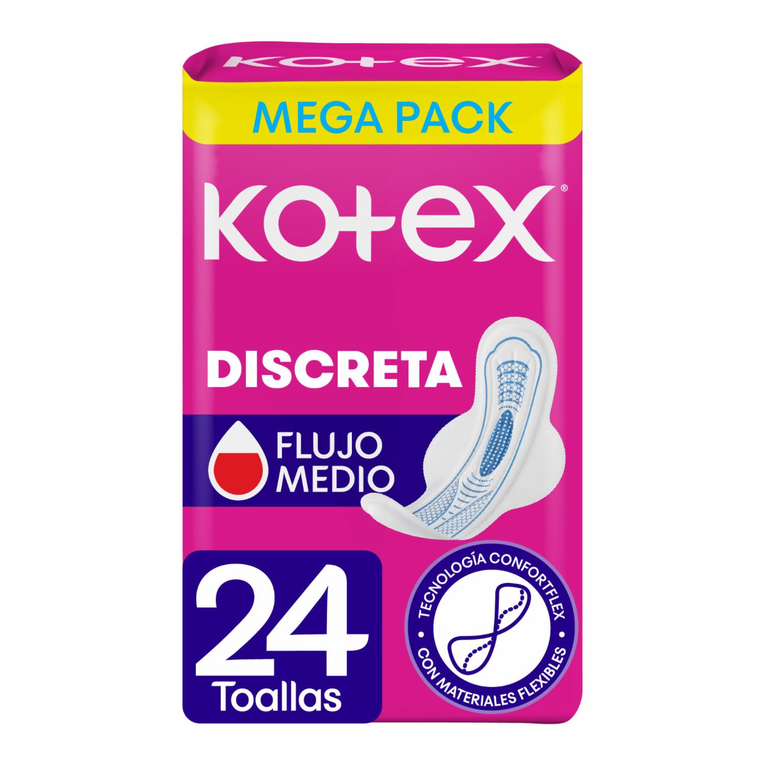 Toallas Higiénicas Femeninas Discreta KOTEX X 24 Uds