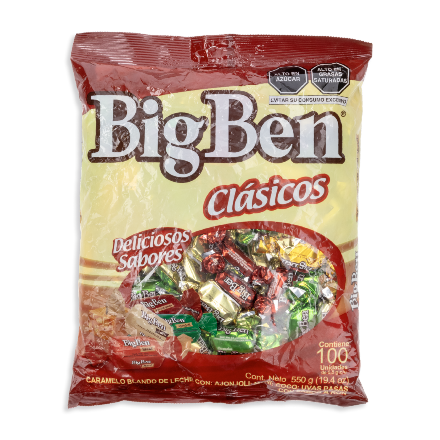 Caramelo De Sabores Solido Clásico BIG BEN 550 G