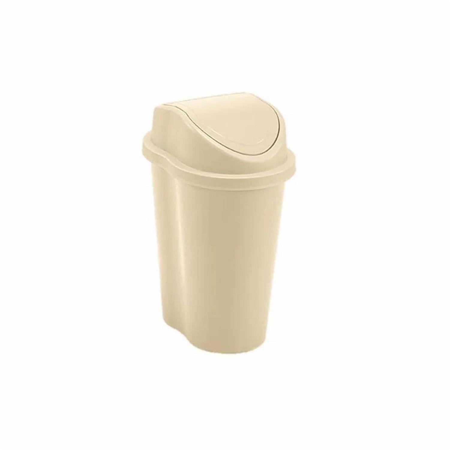 Papelera Style Tapa Vaivén Beige RIMAX 10 L