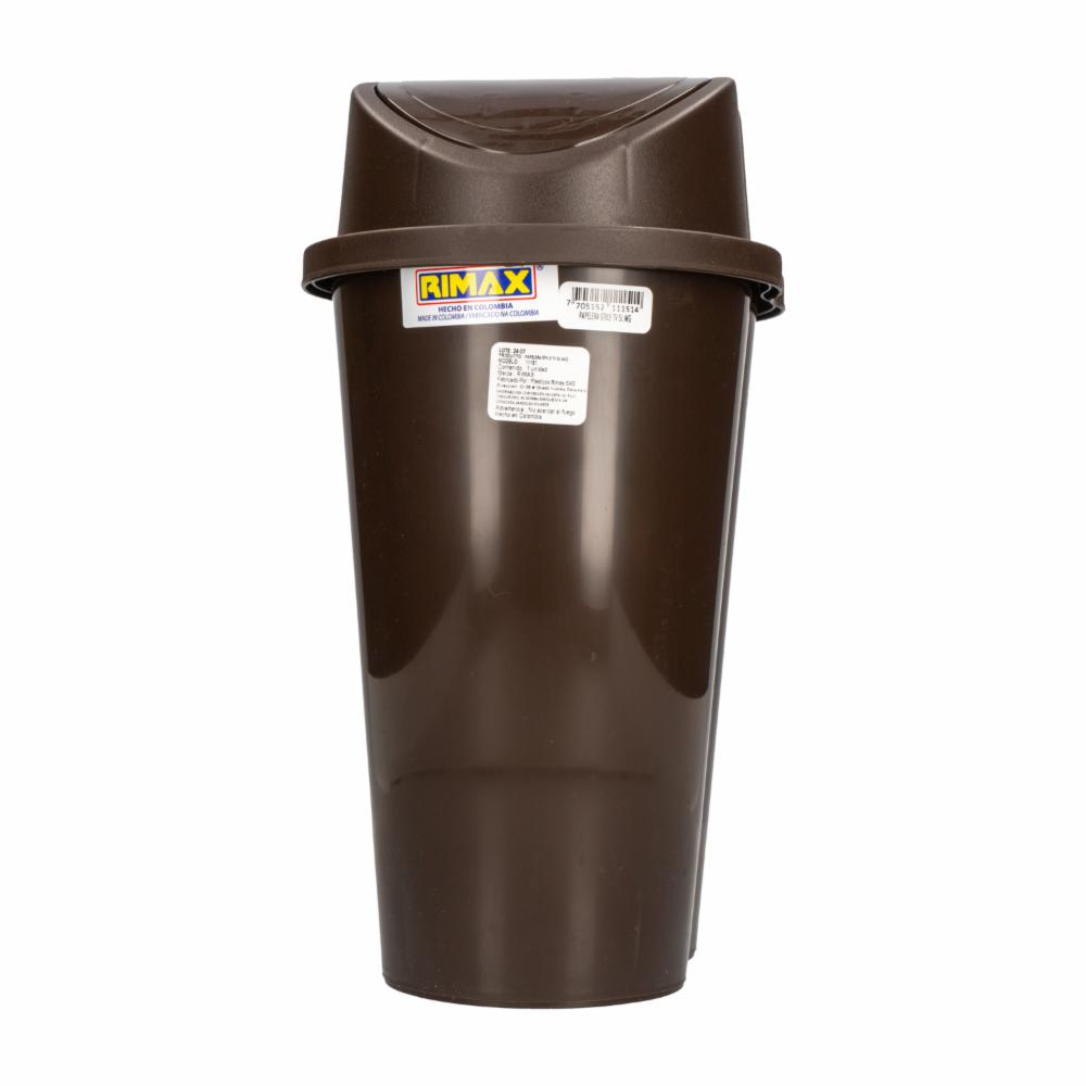 Cestino Plastic Forte In Rattan Sintetico Wengé, 22x33x16 Cm, 10 Litri, Con Maniglie, Per Interni Ed Esterni - 3