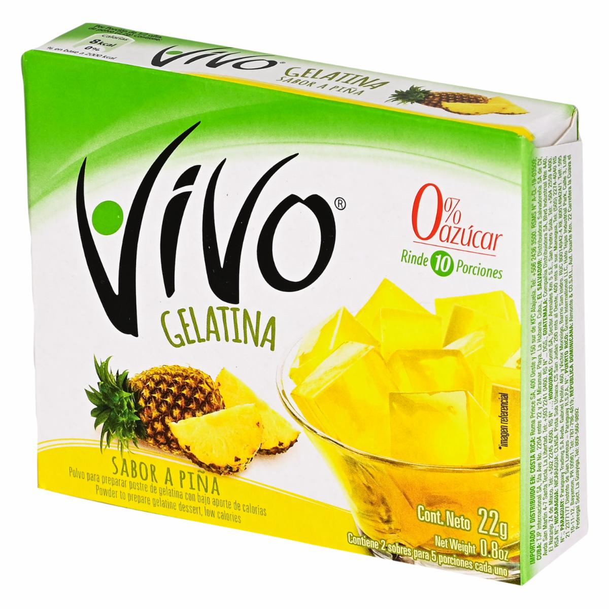 Gelatina Piña VIVO Caja