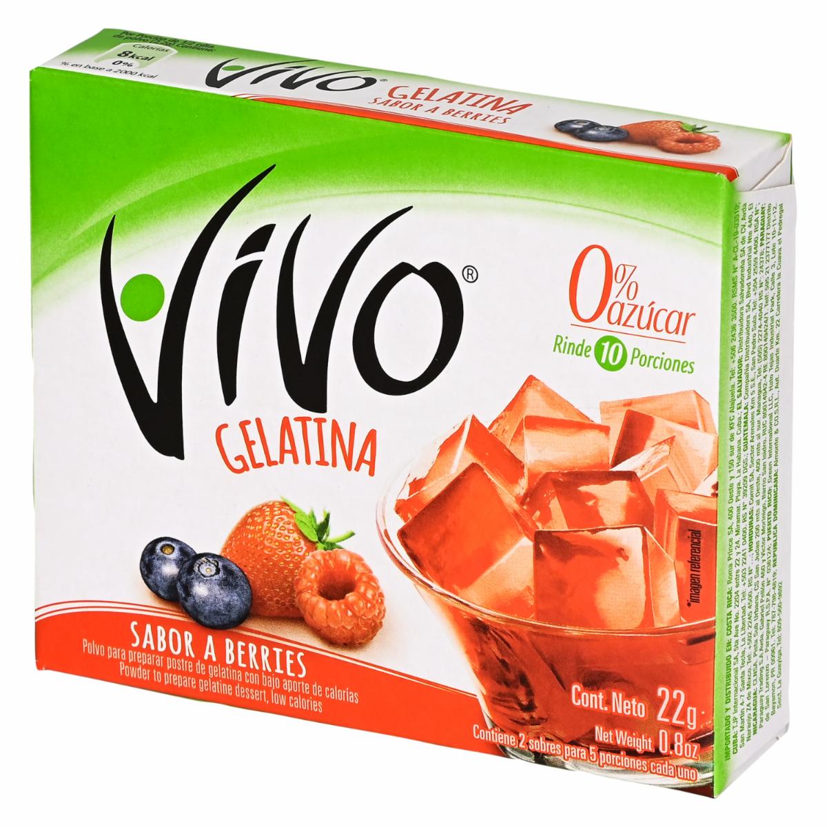 Gelatina De Berries VIVO 22 G