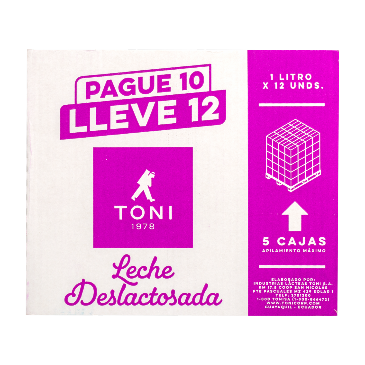 Leche Deslactosada Larga Vida TONI 12000 Ml
