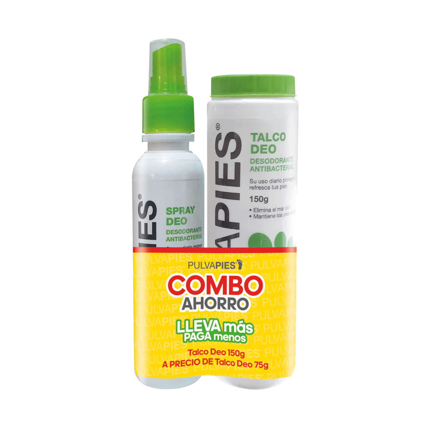 Kit Desodorante Para Pies Combo Deo # 1 PULVAPIES Set