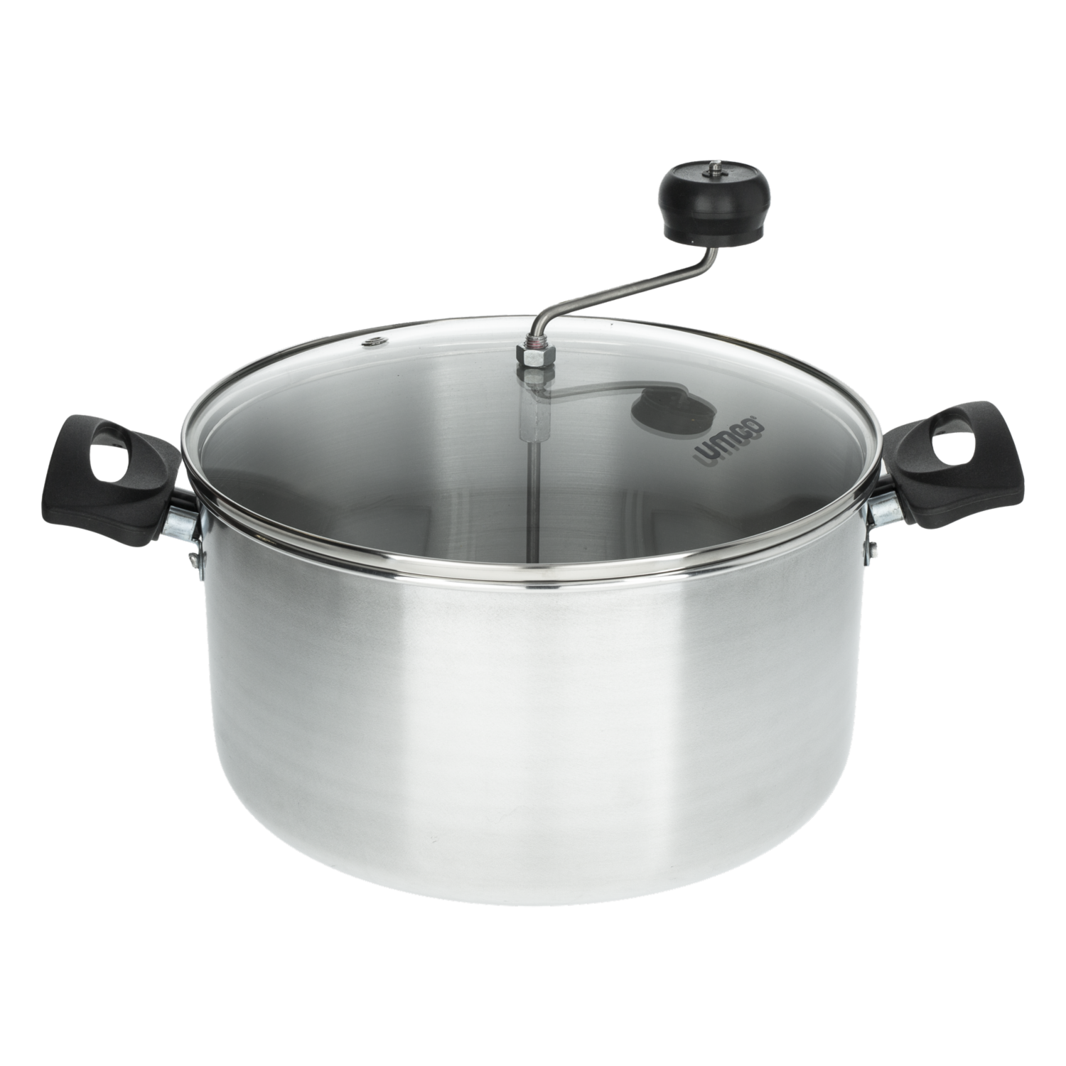 Olla Canguilera Aluminio Con Tapa De Vidrio UMCO 24 Cm