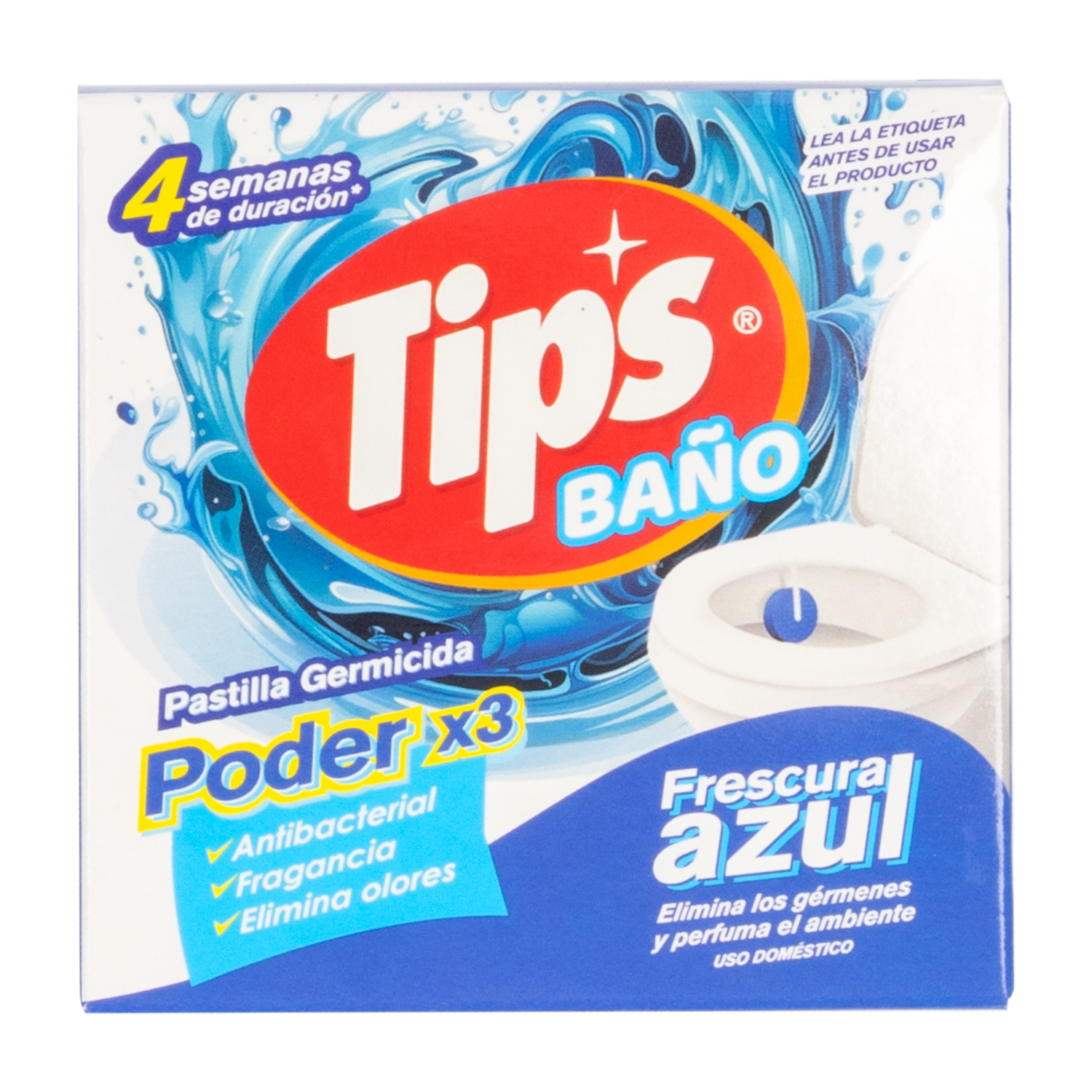 Ambiental Pastilla Par Baño Frescura Azul TIPS 90 G