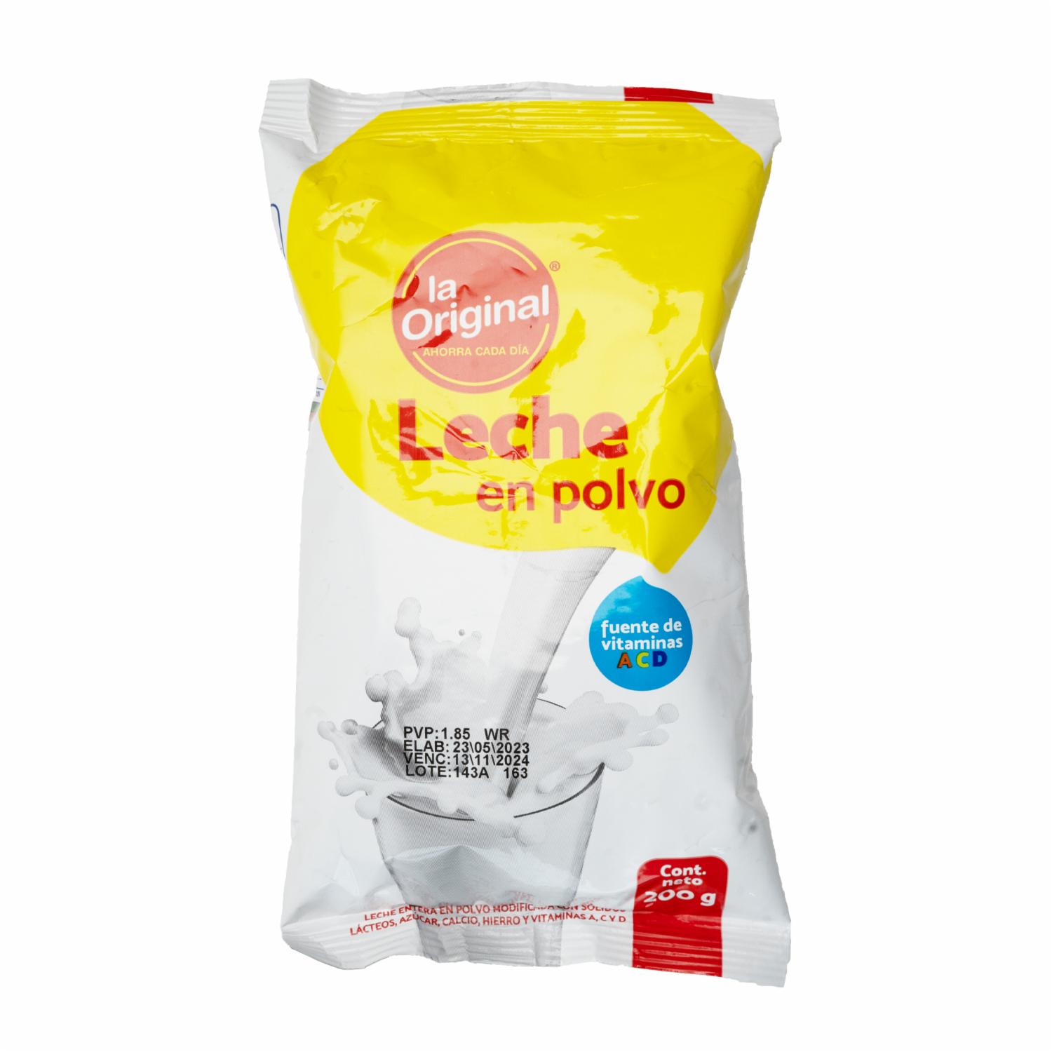 Leche En Polvo Instantánea LA ORIGINAL 200 G