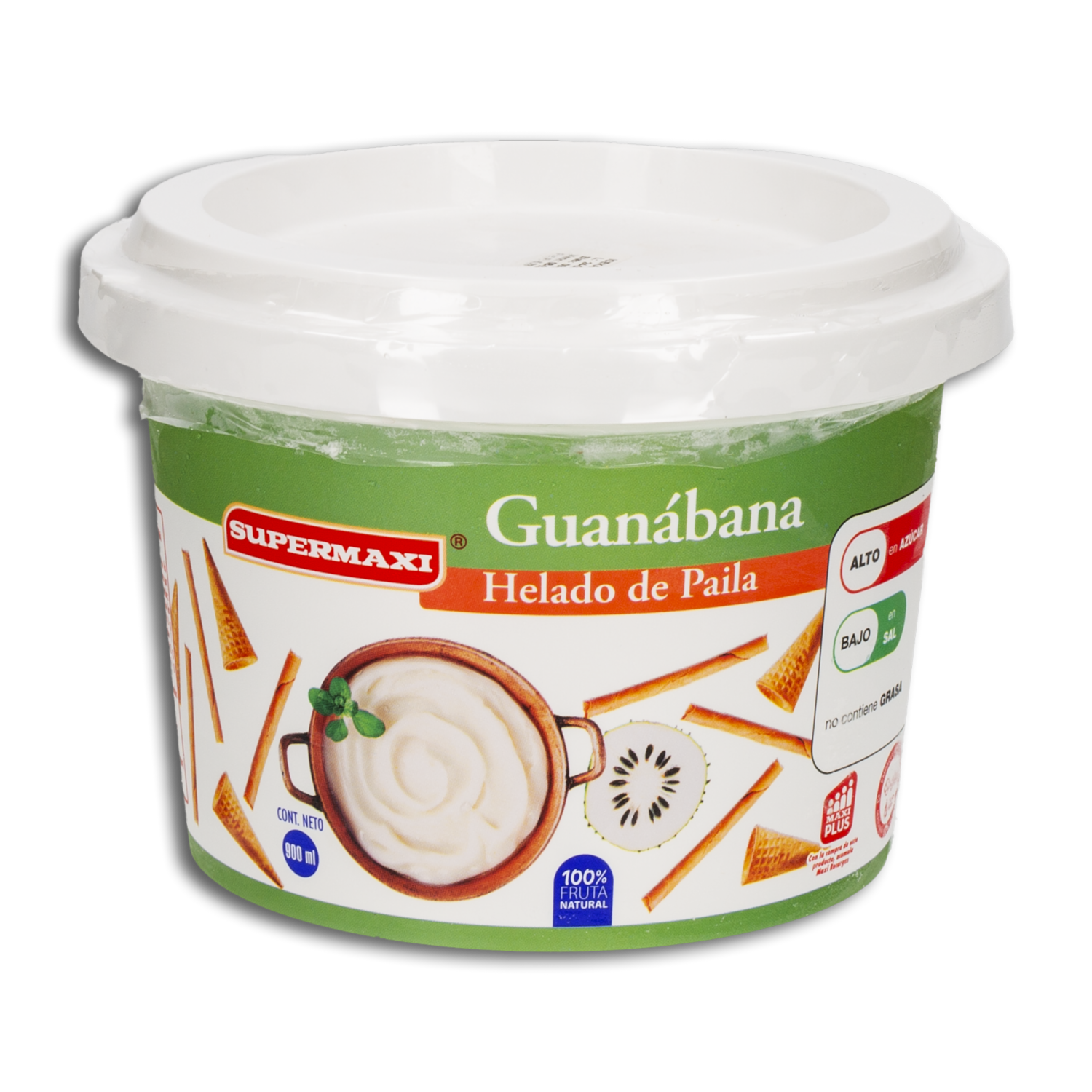 Helado De Paila Guanábana SUPERMAXI 900 Ml