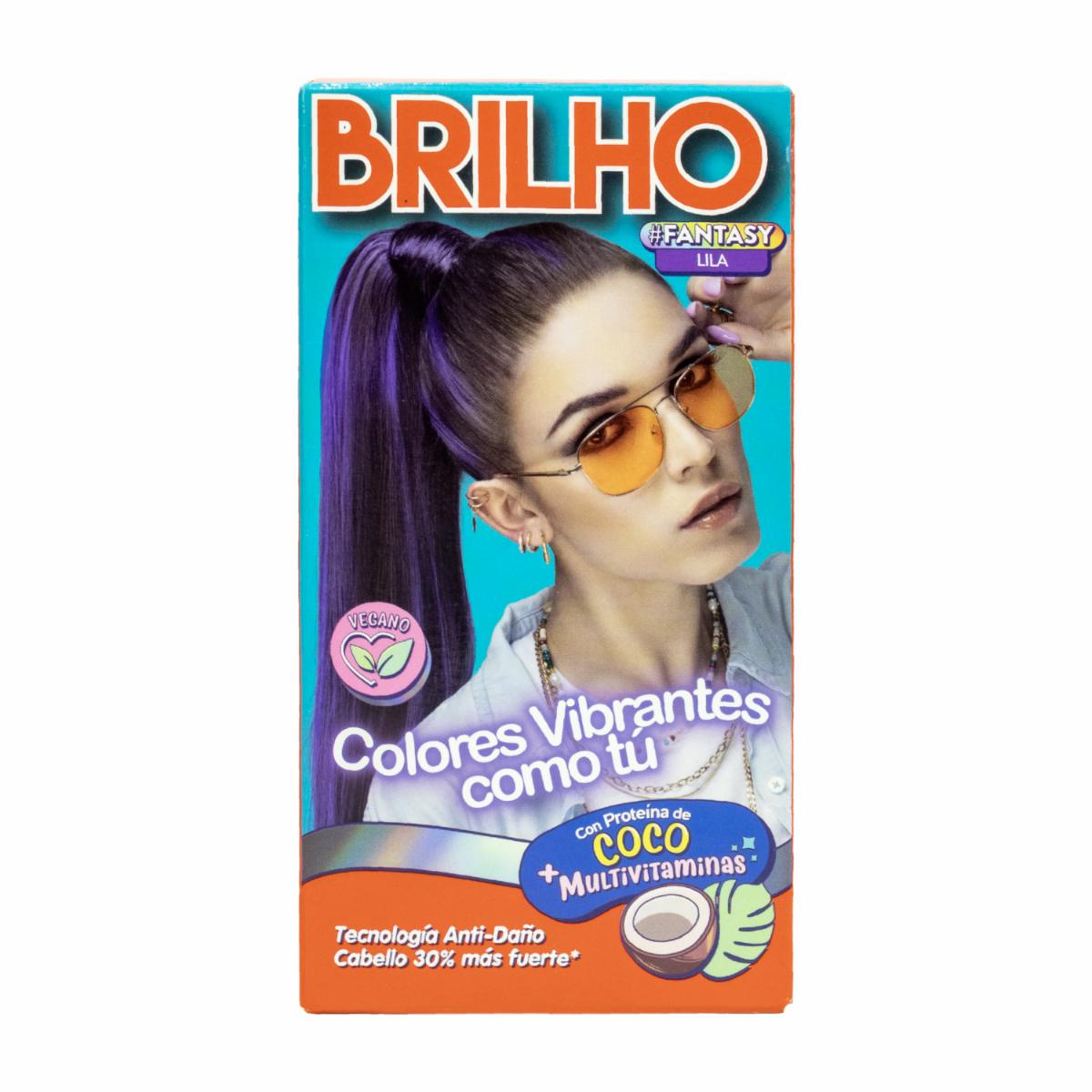 Tinte De Cabello Fantasía Lila Kit BRILHO 50 G