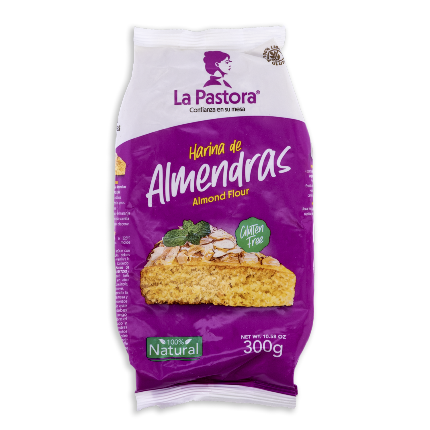 Harina De Almendras Sin Gluten Vegano LA PASTORA 300 G