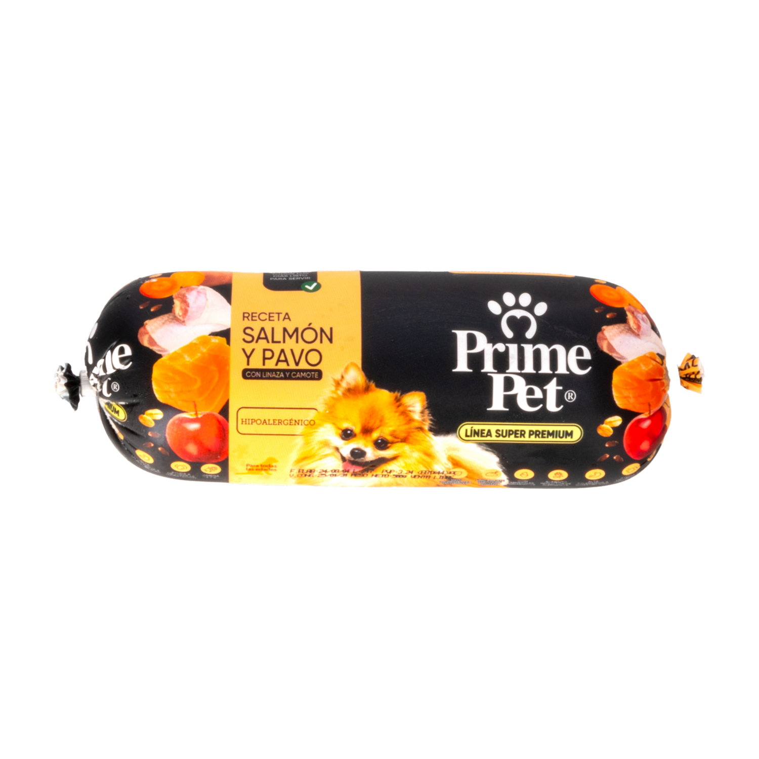 Alimento Para Perros Cocido Receta Salmon Y Pavo PRIME PET 500 G