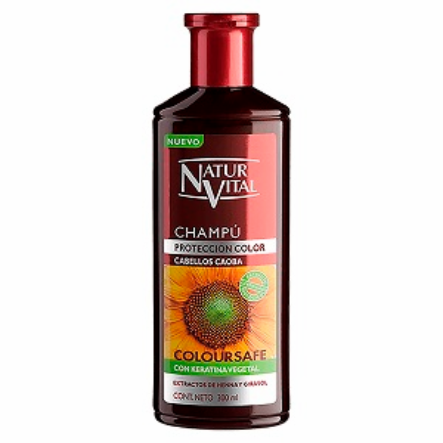 Shampoo De Cabello De Caoba Protección Del Color NATUR VITAL 300 Ml