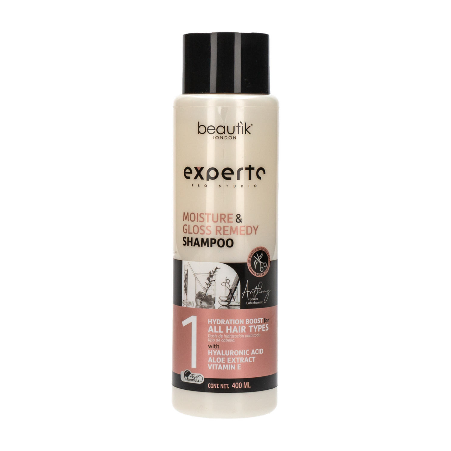 Shampoo De Cabello Moisture And Gloss Remedy BEAUTÌK LONDON 400 Ml