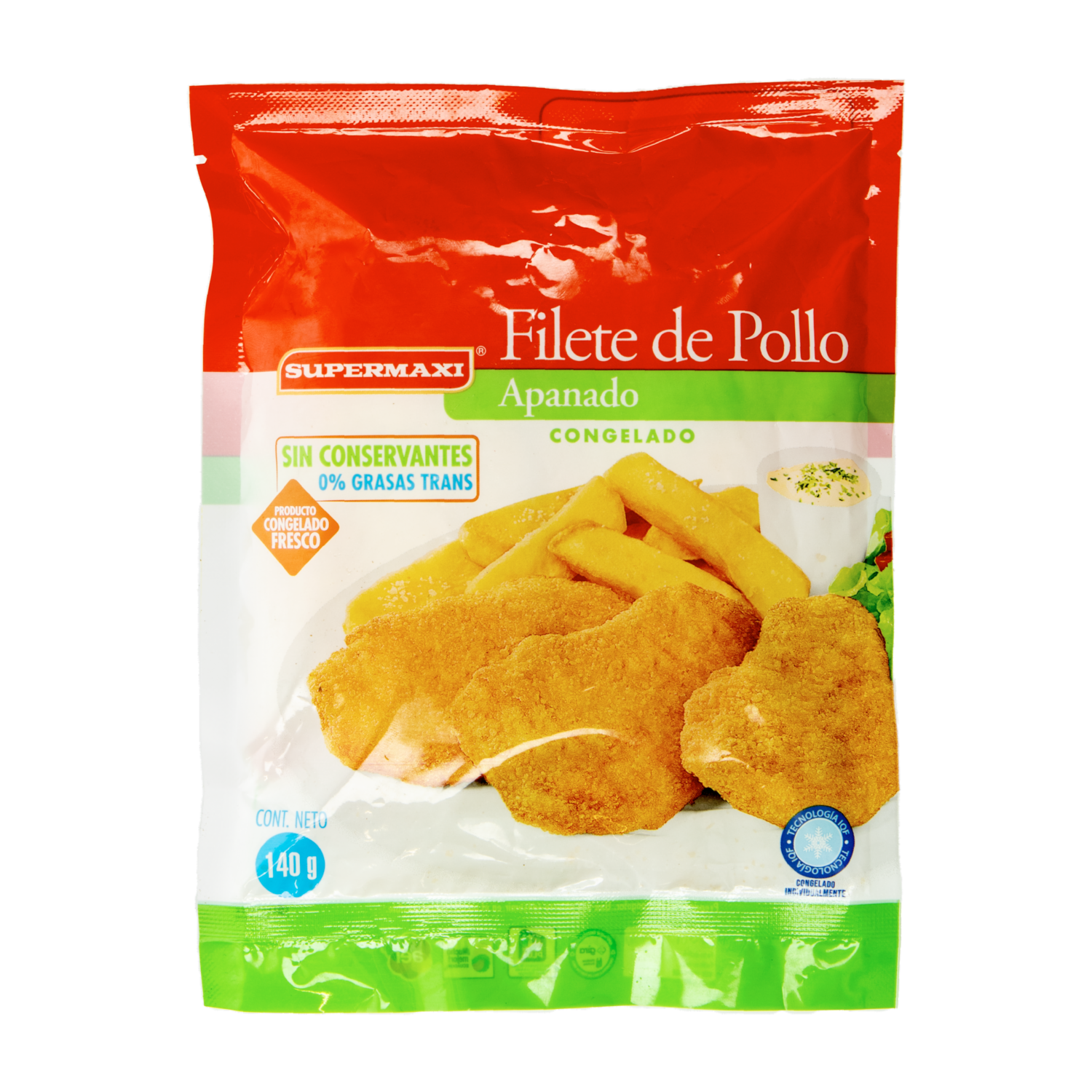 Filete De Pollo Apanado Congelado SUPERMAXI 140 G