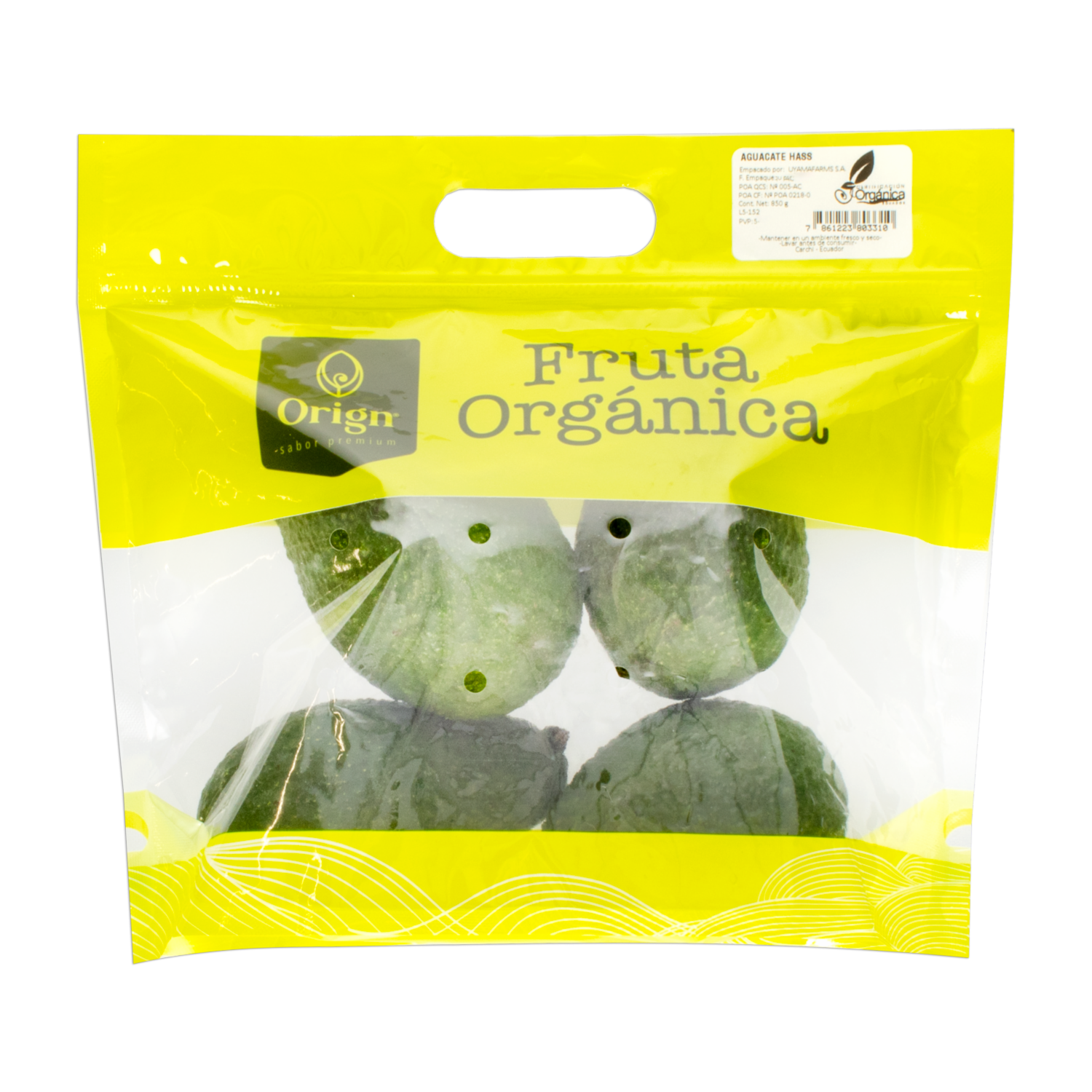 Aguacate Hass Orgánico ORIGN 850 G