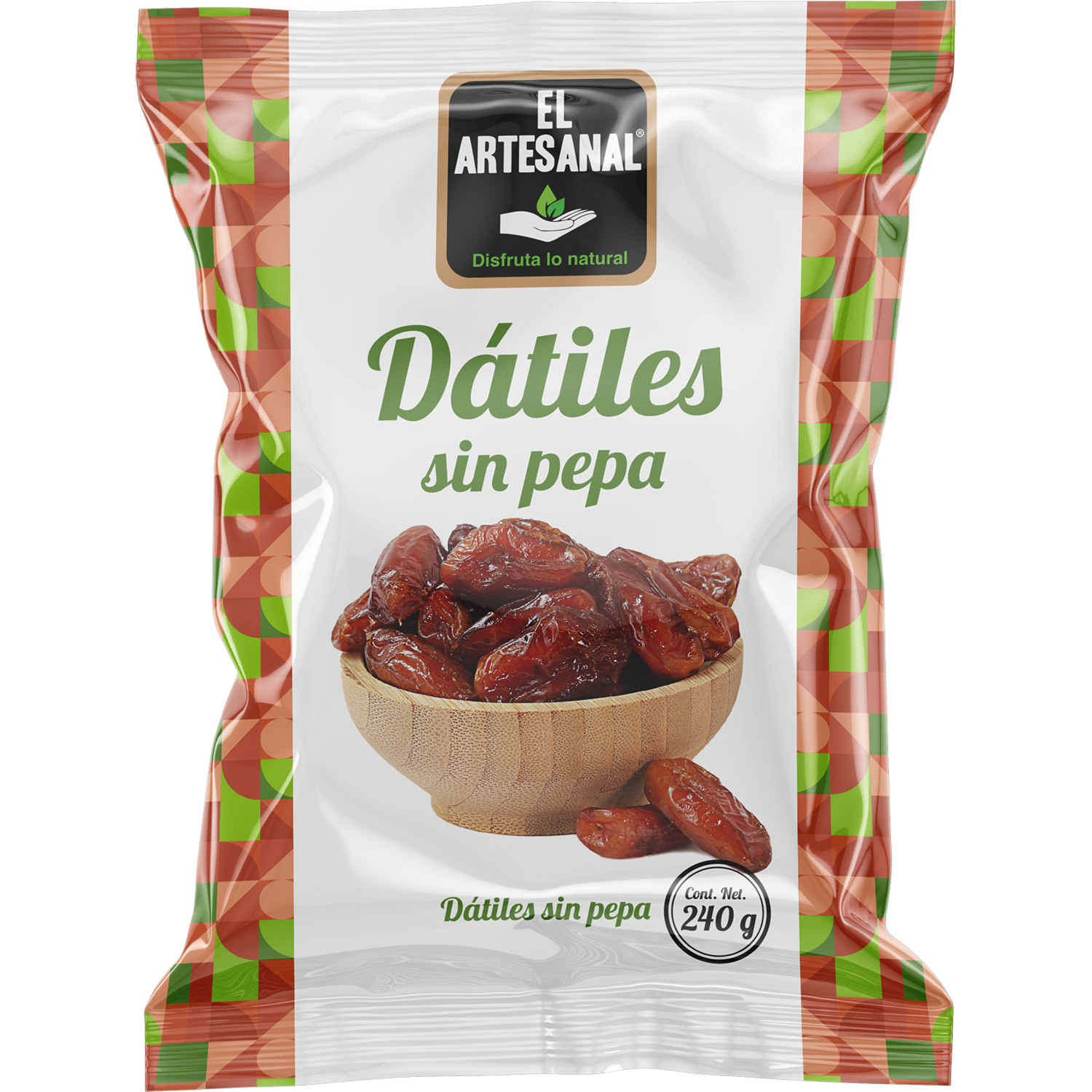 Dátiles Sin Pepa 100% Natural EL ARTESANAL 240G